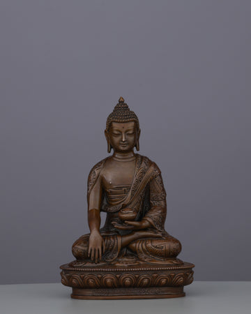 Sacred Himalayan Craft | Oxidized Sakyamuni Buddha Statue