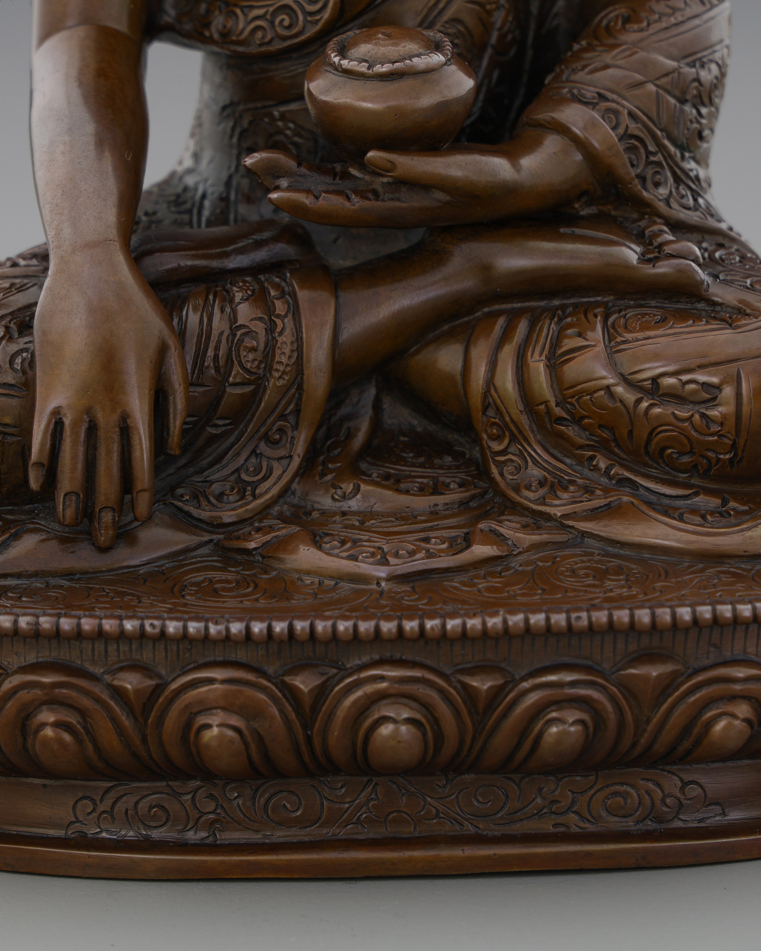Sacred Himalayan Craft | Oxidized Sakyamuni Buddha Statue