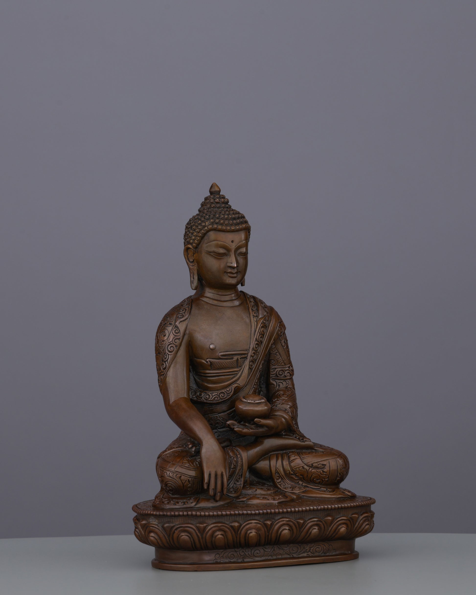 Sacred Himalayan Craft | Oxidized Sakyamuni Buddha Statue - Authentic Handcrafted Statue