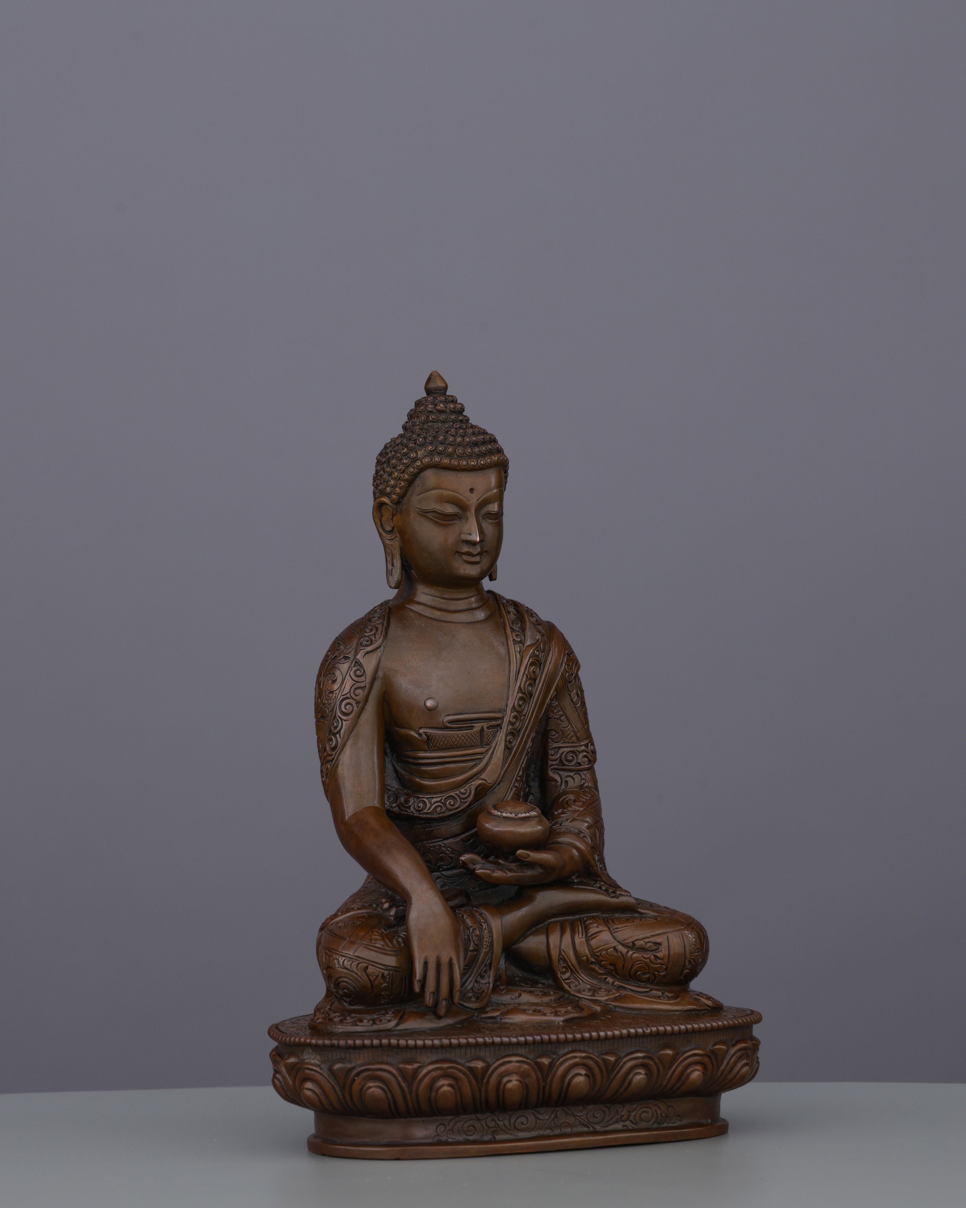 Sacred Himalayan Craft | Oxidized Sakyamuni Buddha Statue
