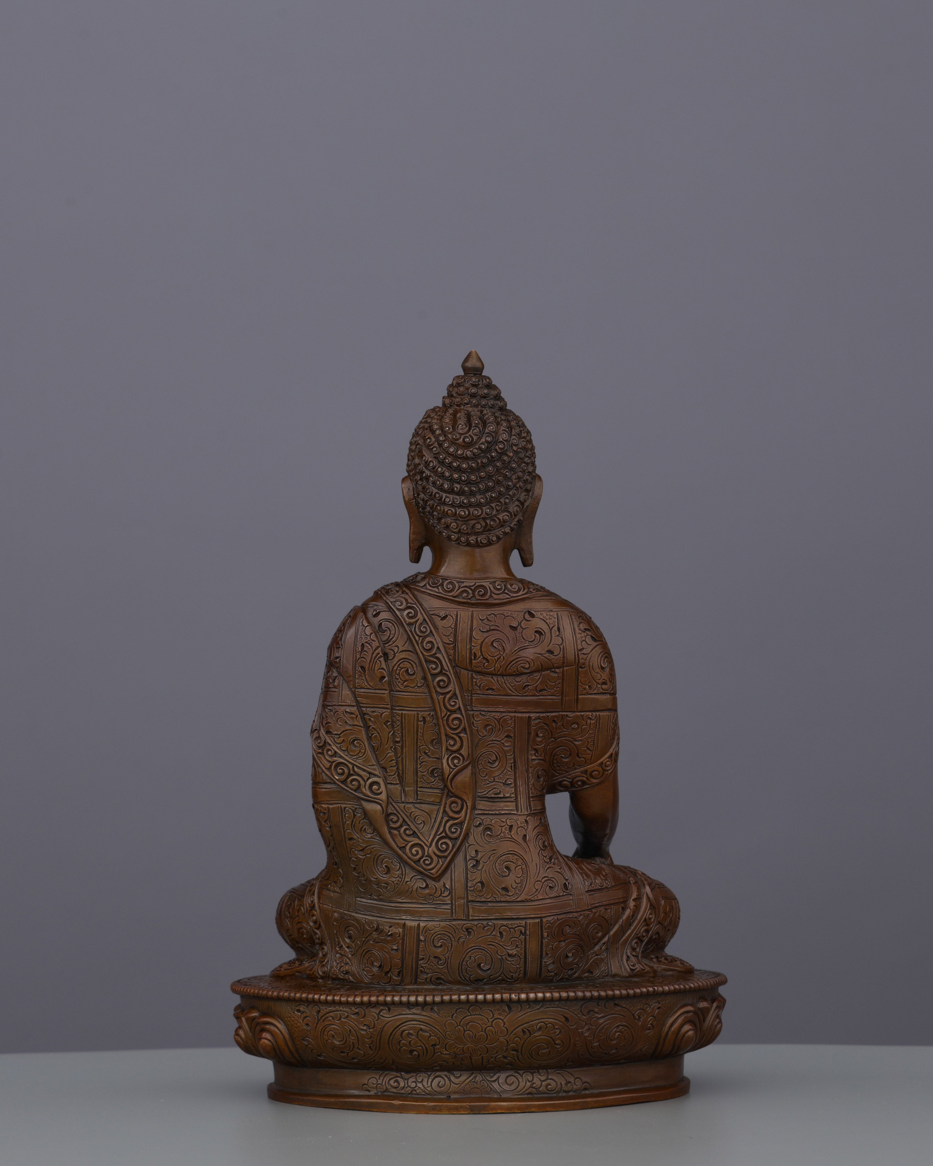 Sacred Himalayan Craft | Oxidized Sakyamuni Buddha Statue