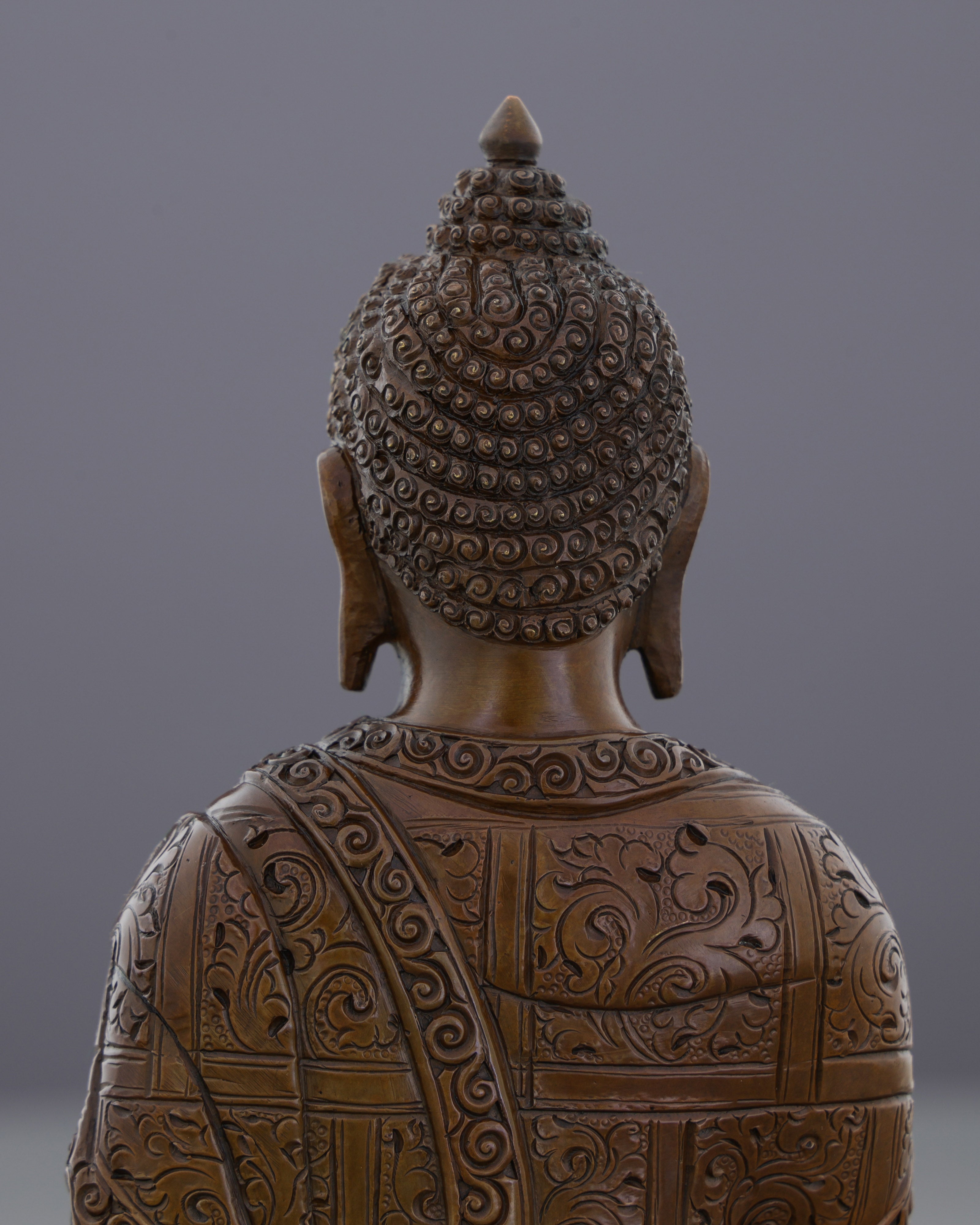 Sacred Himalayan Craft | Oxidized Sakyamuni Buddha Statue