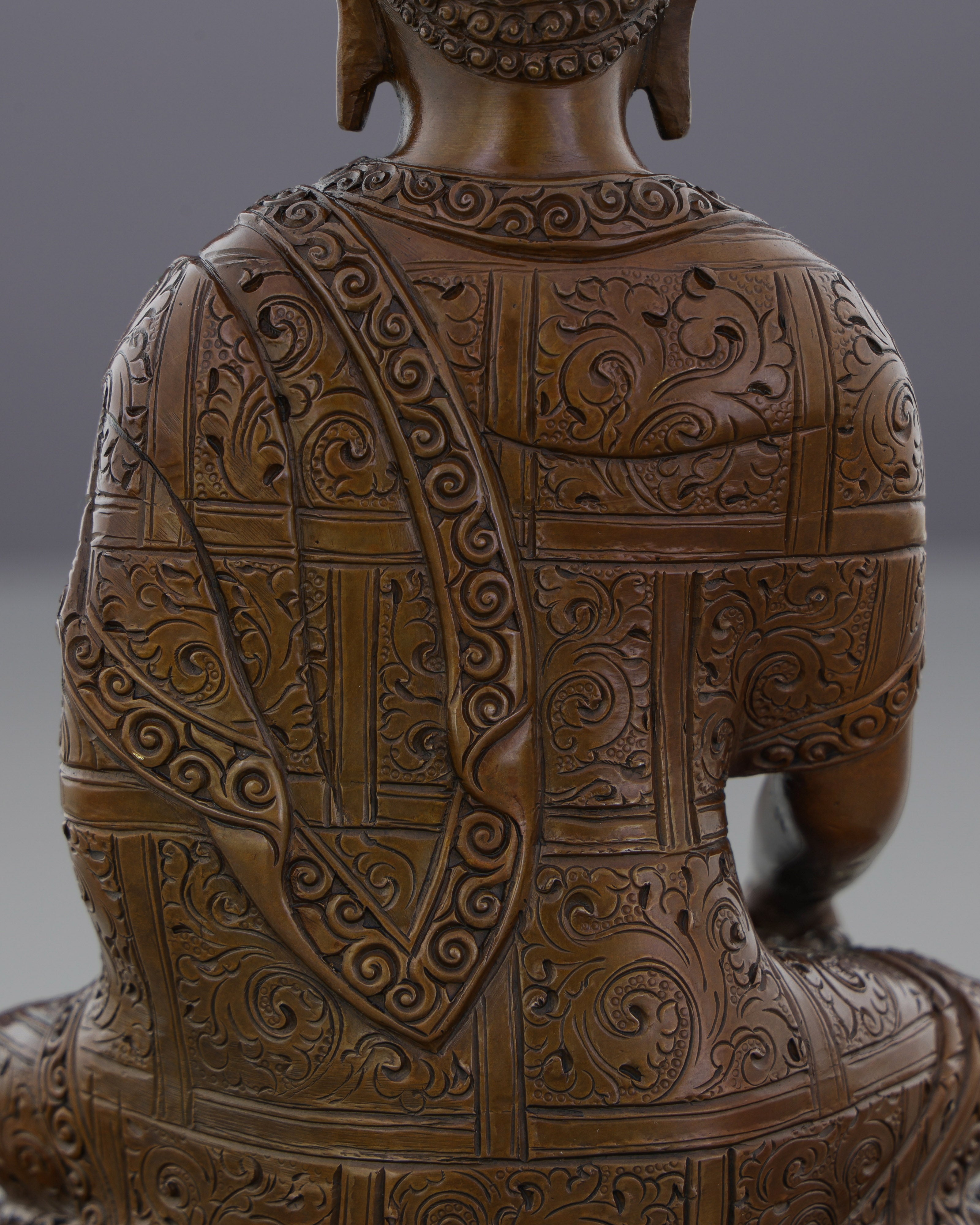 Sacred Himalayan Craft | Oxidized Sakyamuni Buddha Statue