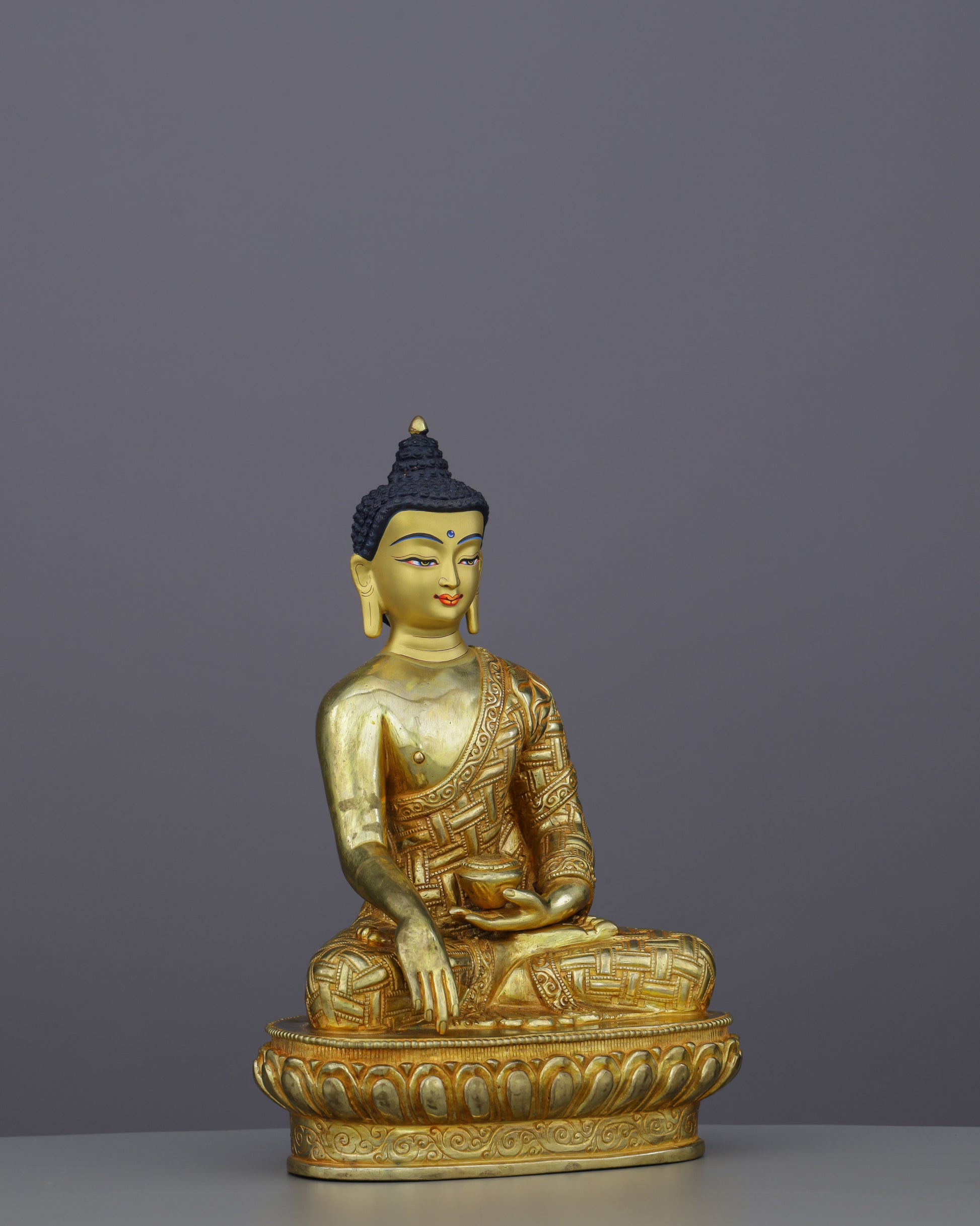 Luminous Peace | Handcrafted Sakyamuni Buddha Statue - Authentic Handcrafted Statue