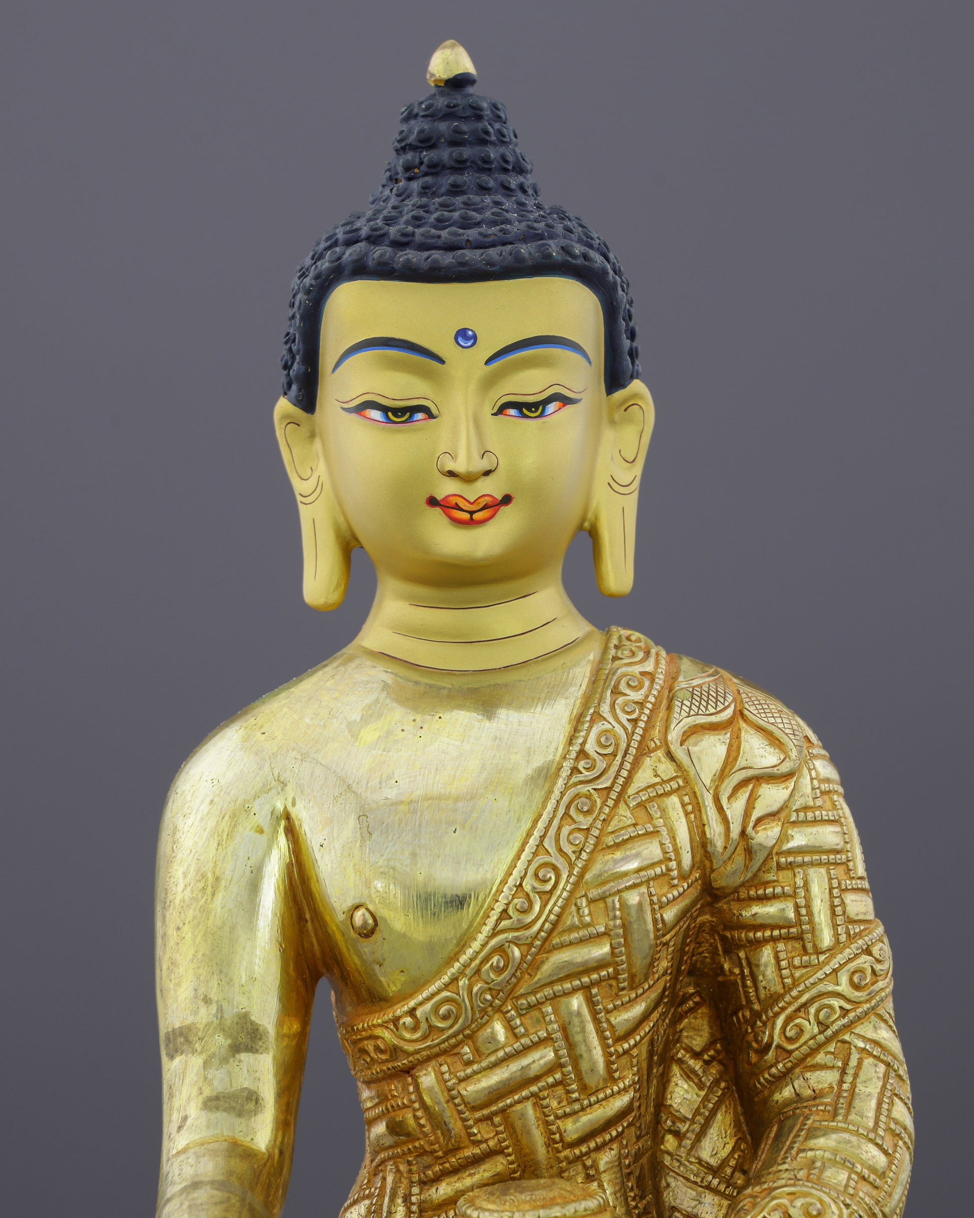 Luminous Peace | Handcrafted Sakyamuni Buddha Statue - Authentic Handcrafted Statue