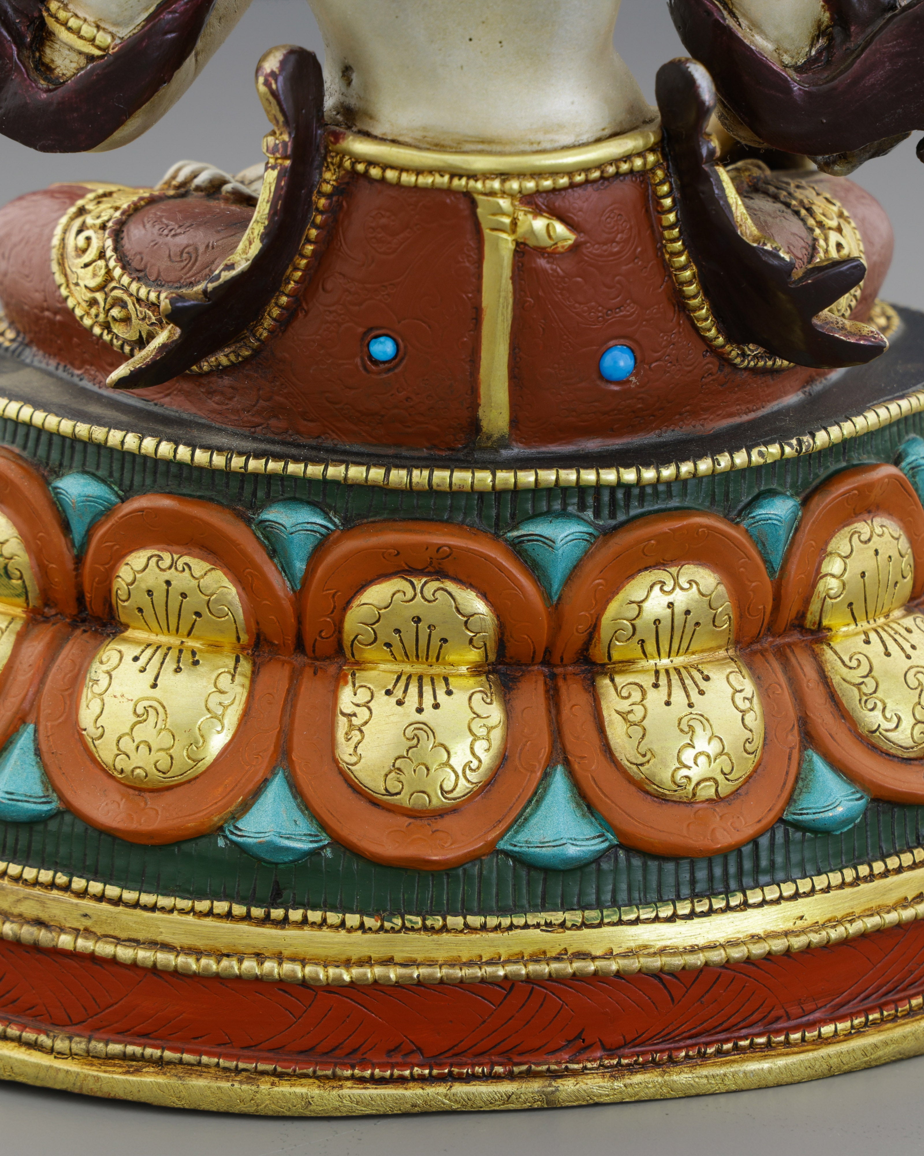 Serene White Tara | Gold-Plated Copper Statue