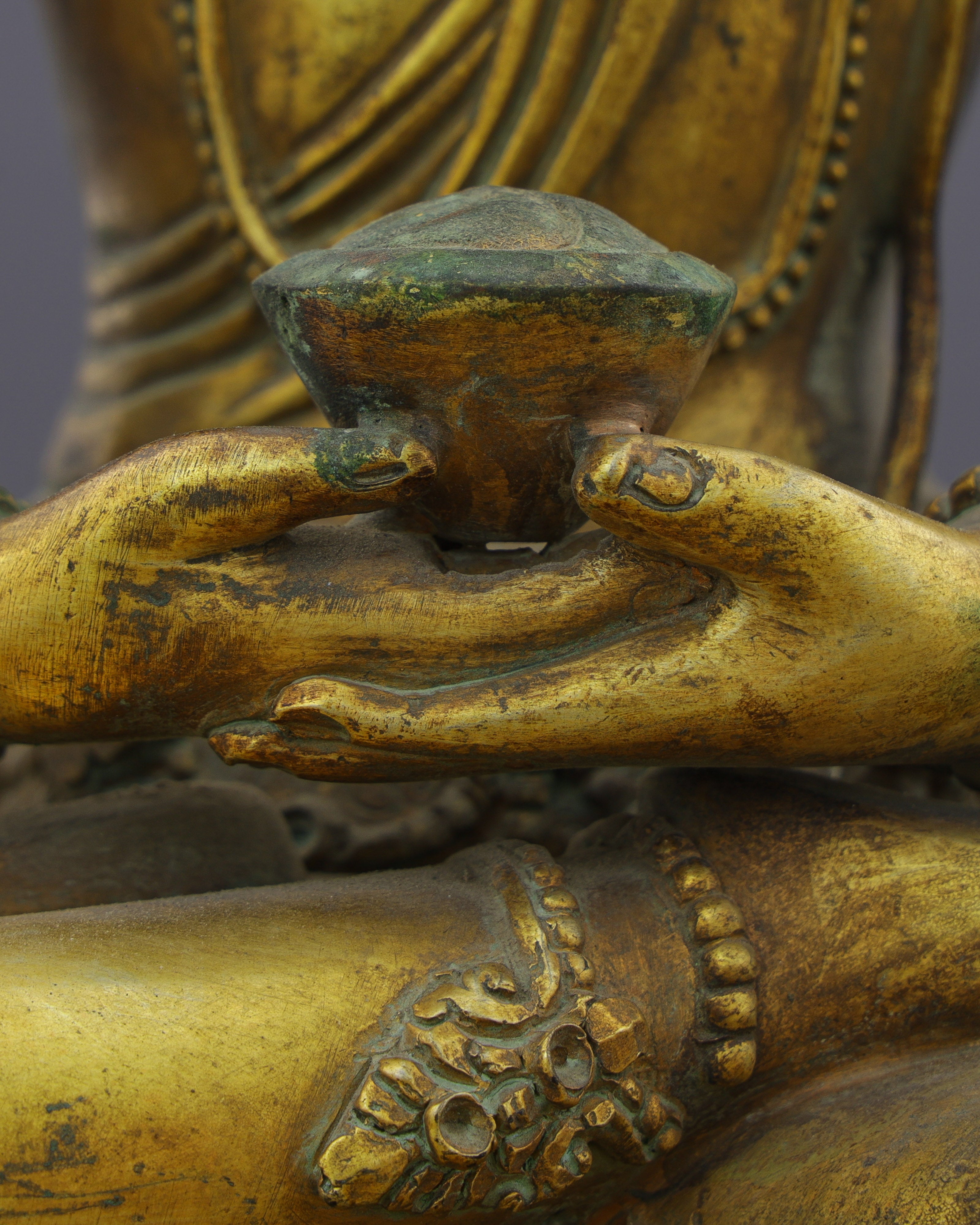 Eternal Radiance | Antique Amitabha Buddha Statue&nbsp;