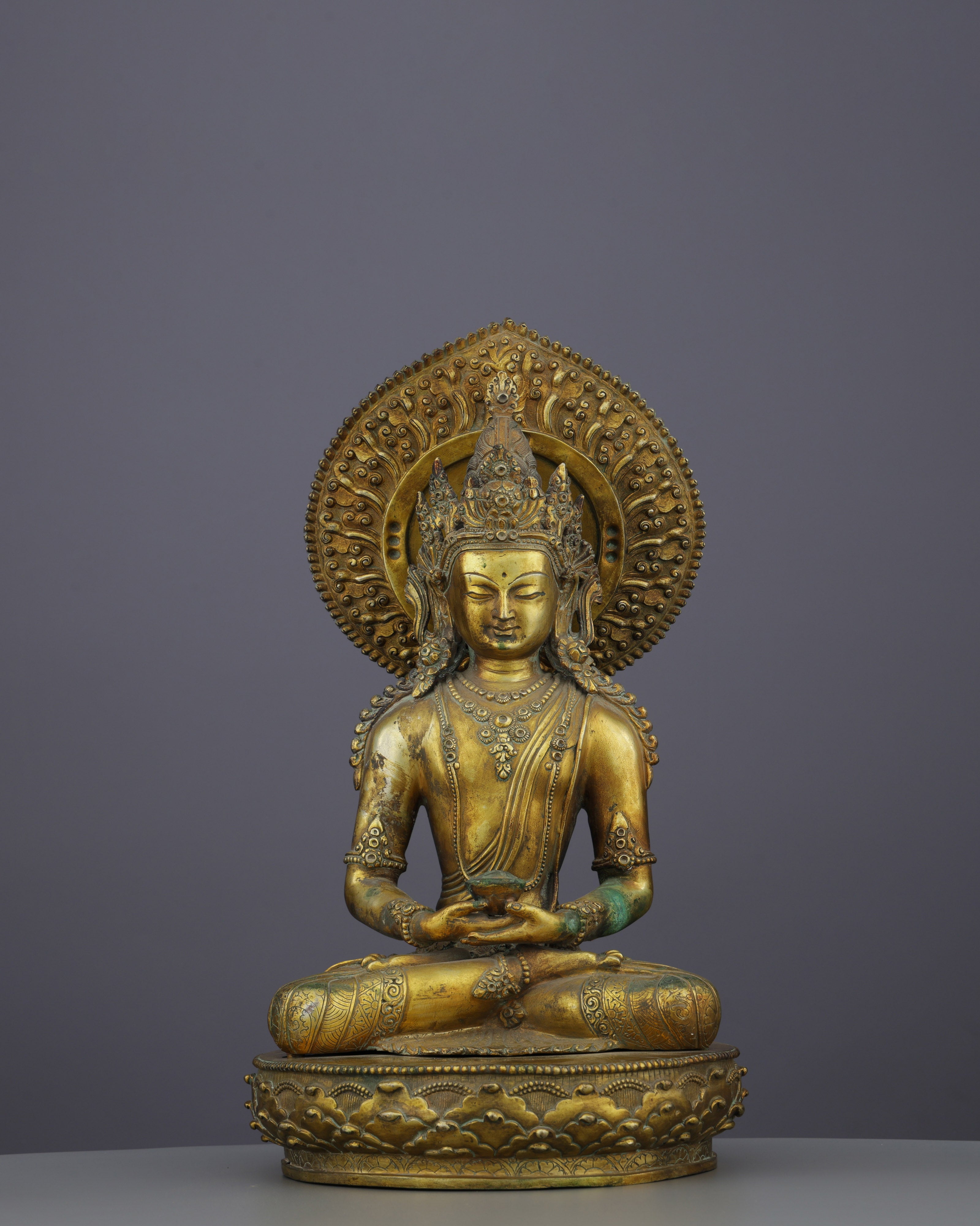 Eternal Radiance | Antique Amitabha Buddha Statue&nbsp;
