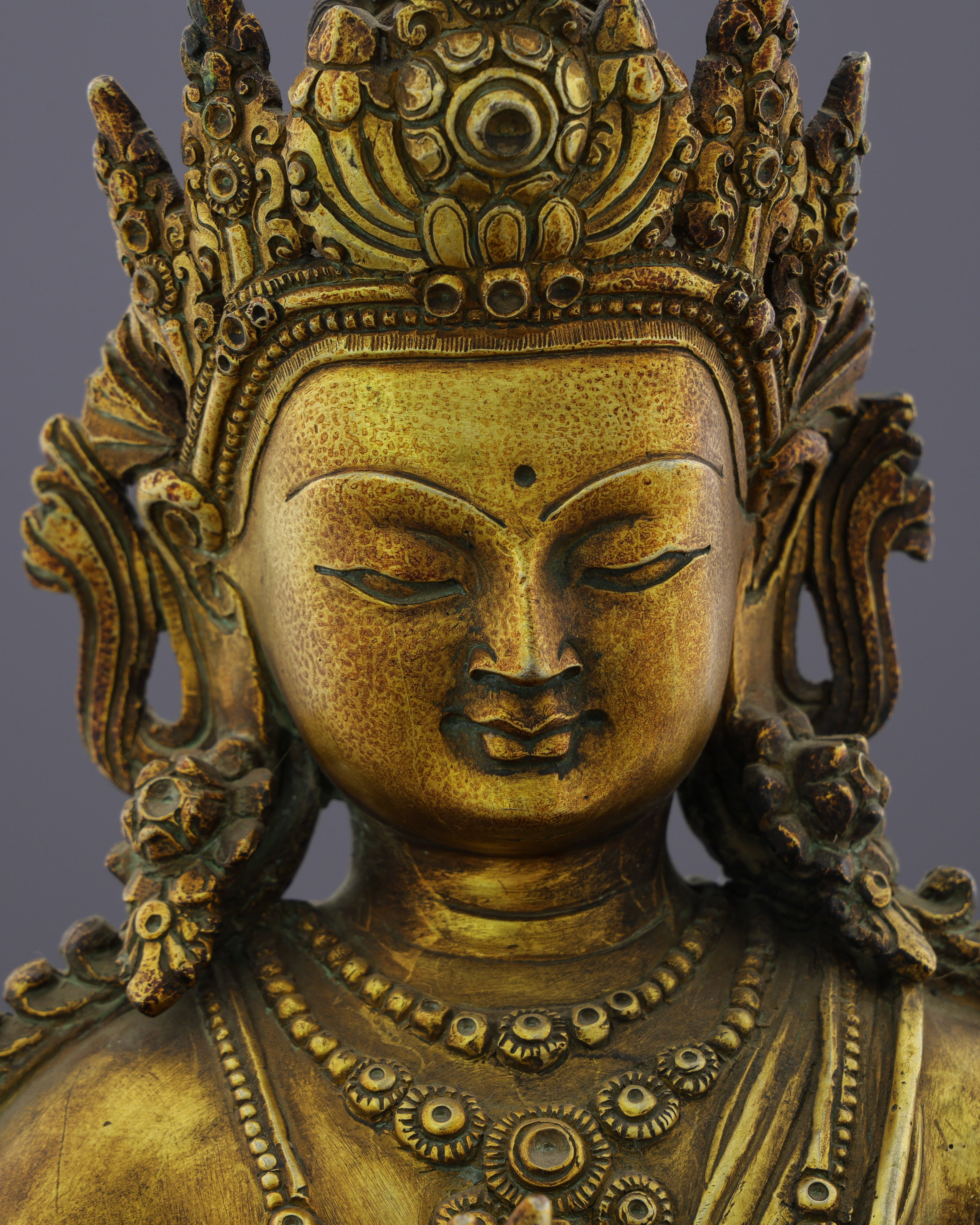 Fearless Accomplishment | Majestic Antique Amoghasiddhi Buddha Statue&nbsp;