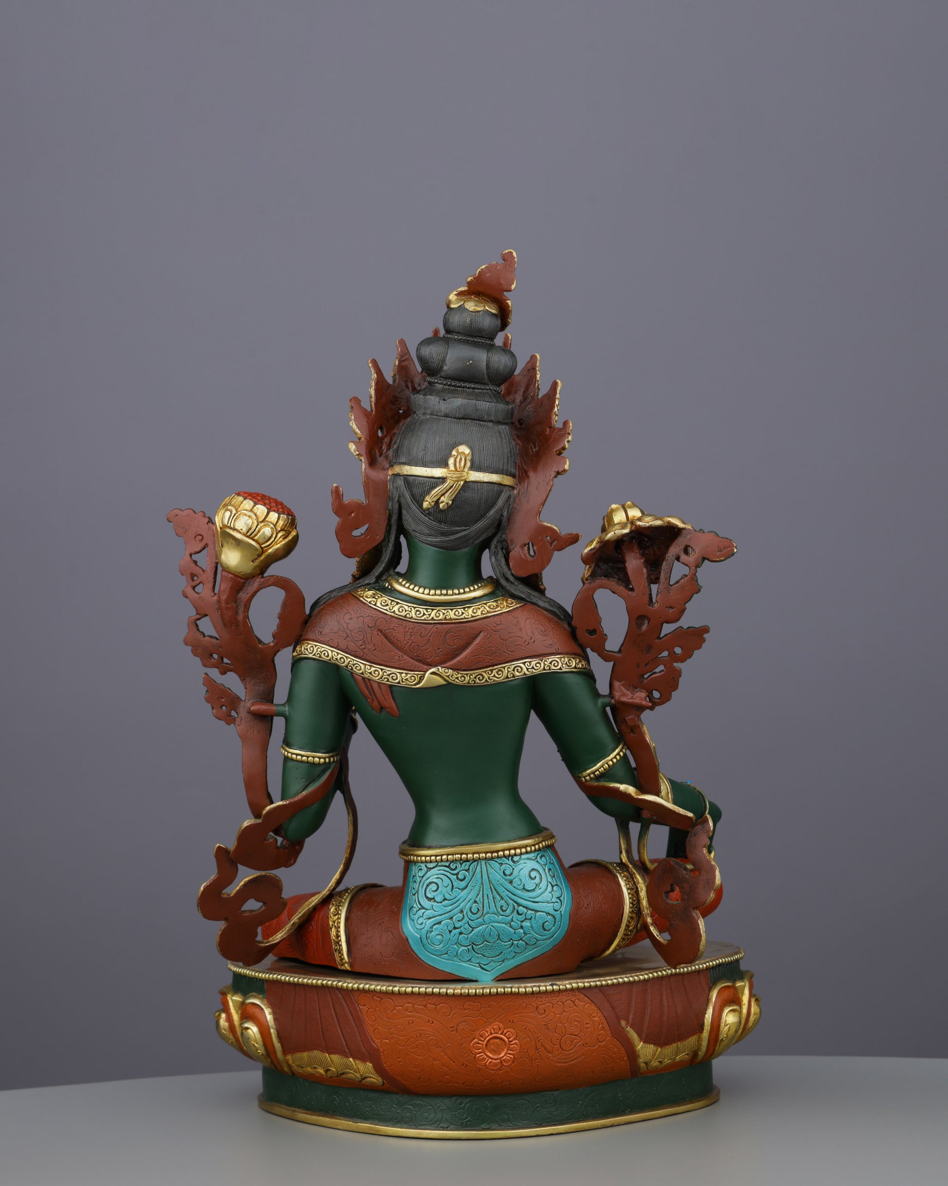 Handcrafted Green Tara Statue | Embodiment of Active Compassion - Authentic Handcrafted Statue