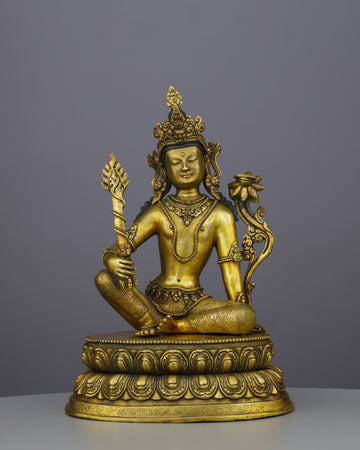 Divine Wisdom Embodied | Magnificent Antique Manjushri Statue