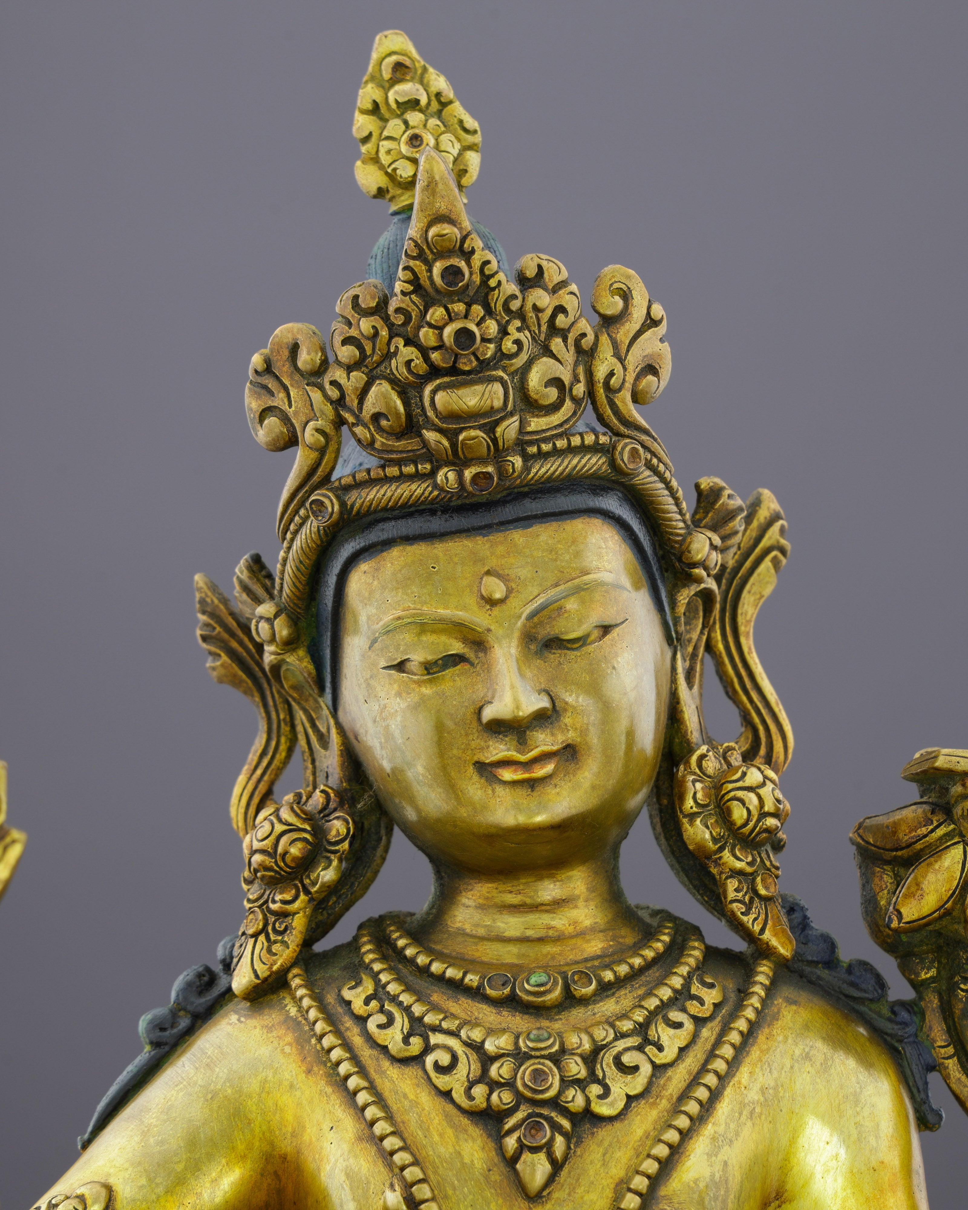 Divine Wisdom Embodied | Magnificent Antique Manjushri Statue