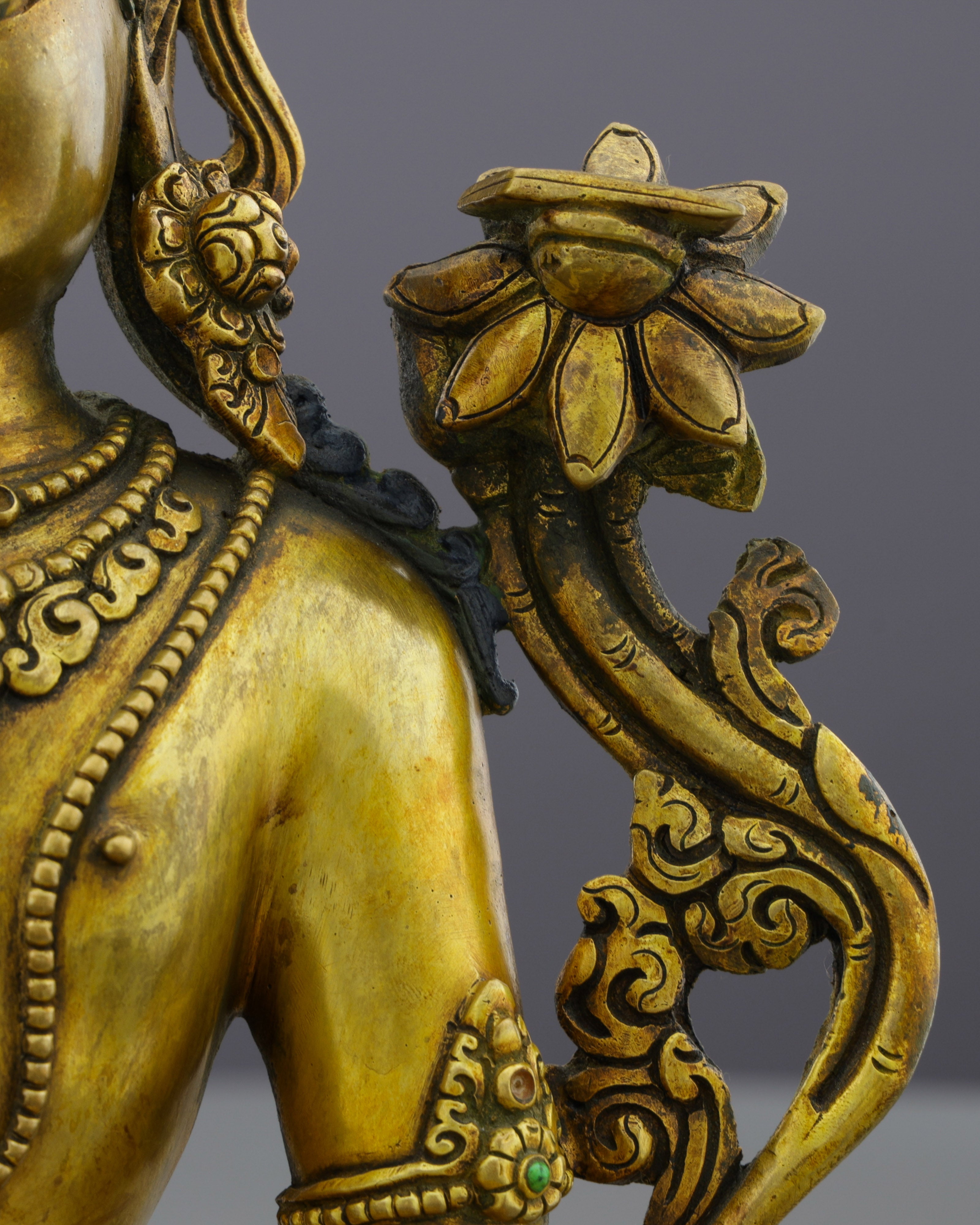 Divine Wisdom Embodied | Magnificent Antique Manjushri Statue
