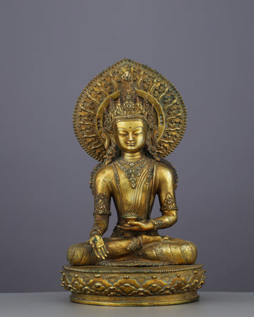 Antique Ratnasambhava Buddha Statue | A Treasure of Himalayan Artistry