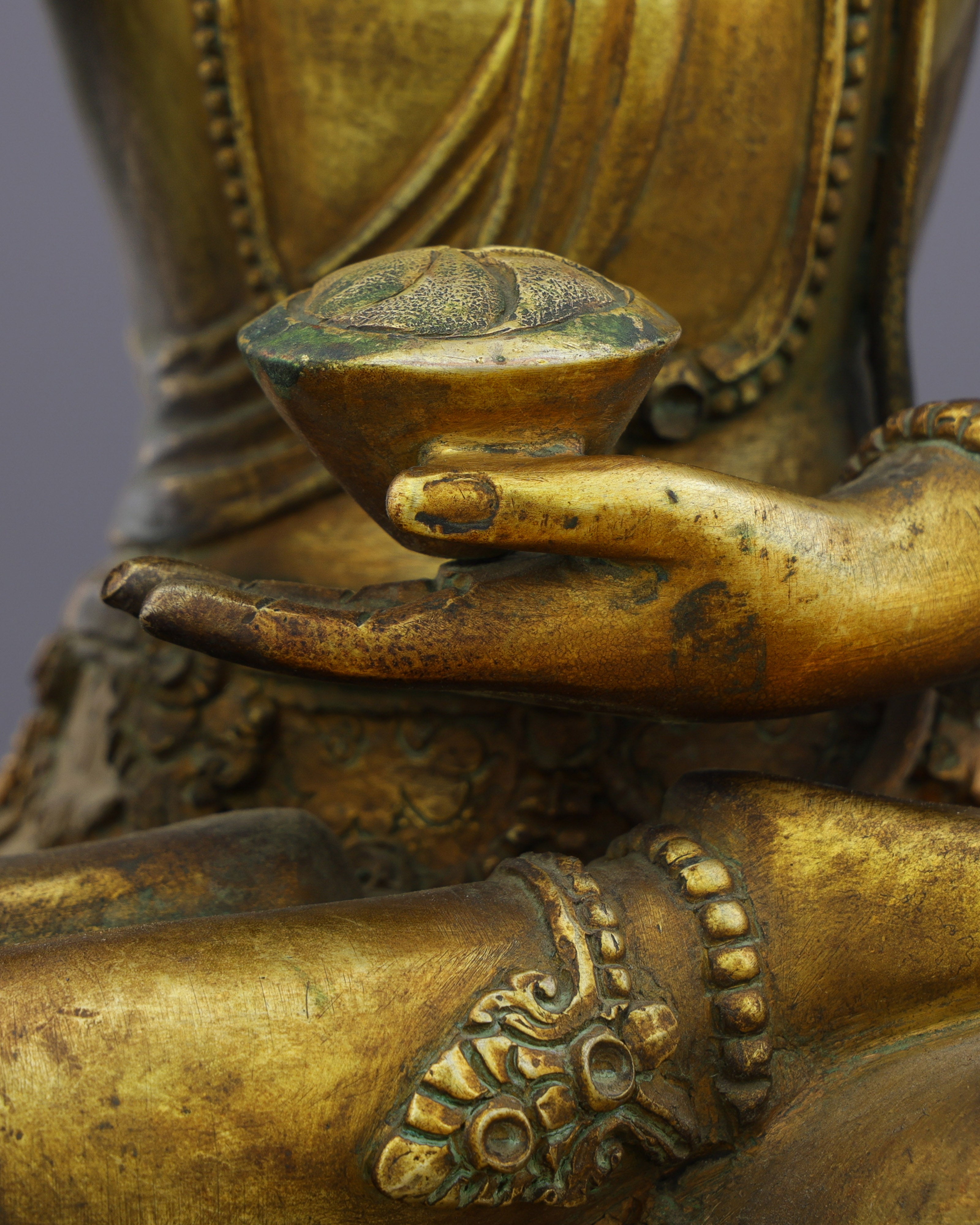 Antique Ratnasambhava Buddha Statue | A Treasure of Himalayan Artistry