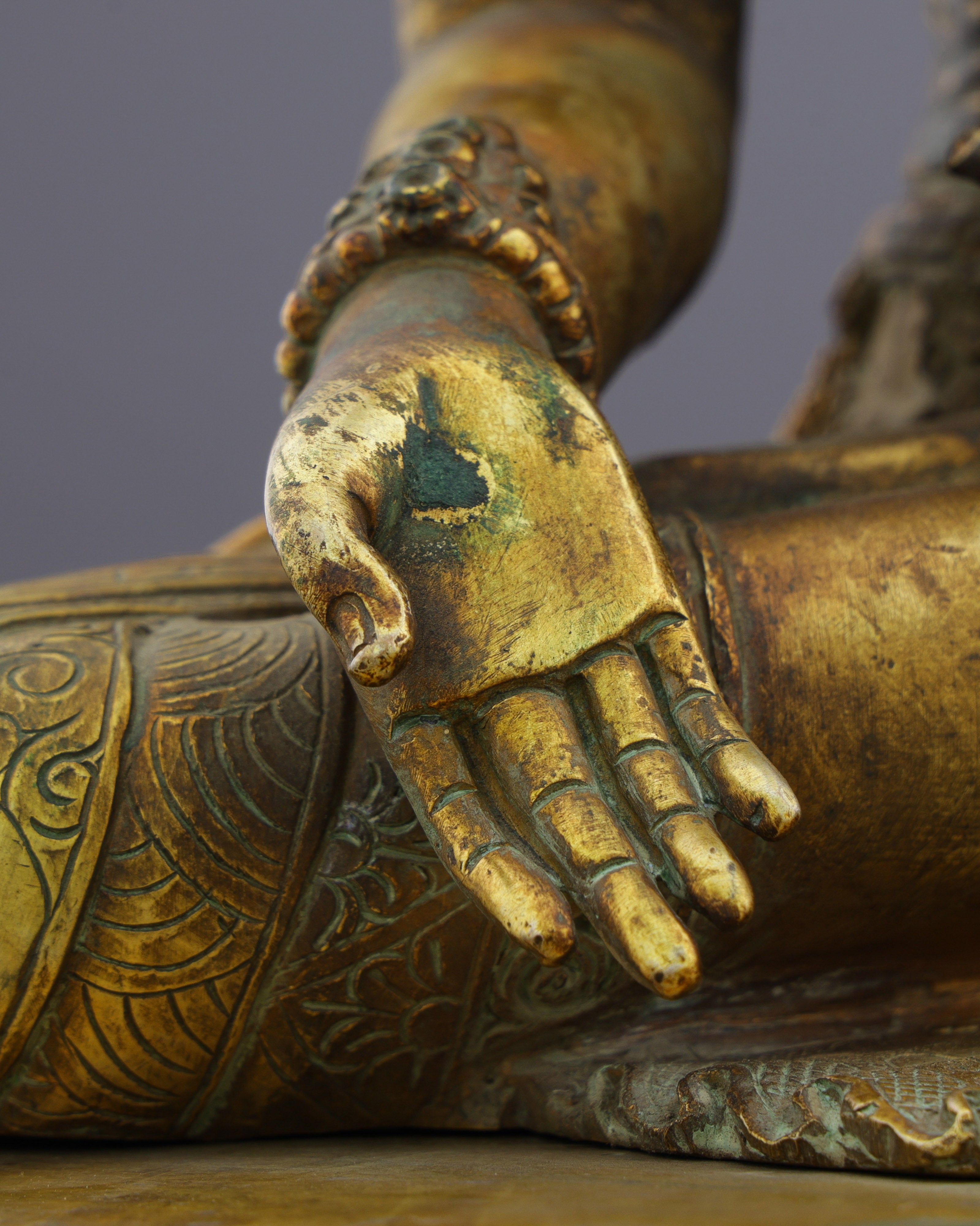 Antique Ratnasambhava Buddha Statue | A Treasure of Himalayan Artistry