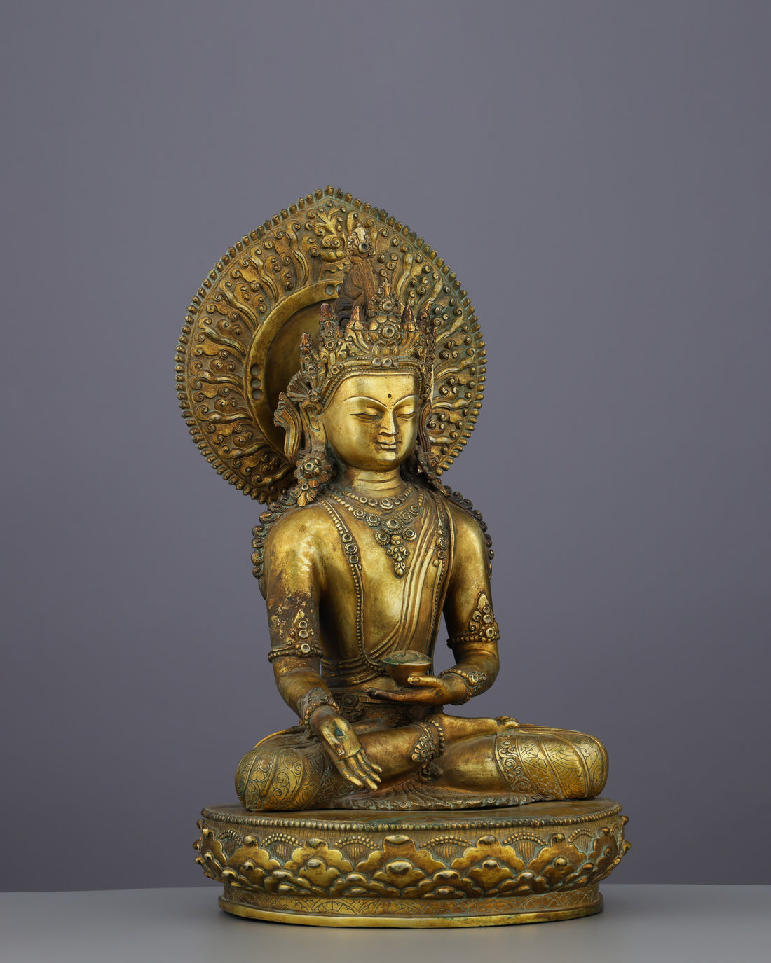 Antique Ratnasambhava Buddha Statue | A Treasure of Himalayan Artistry