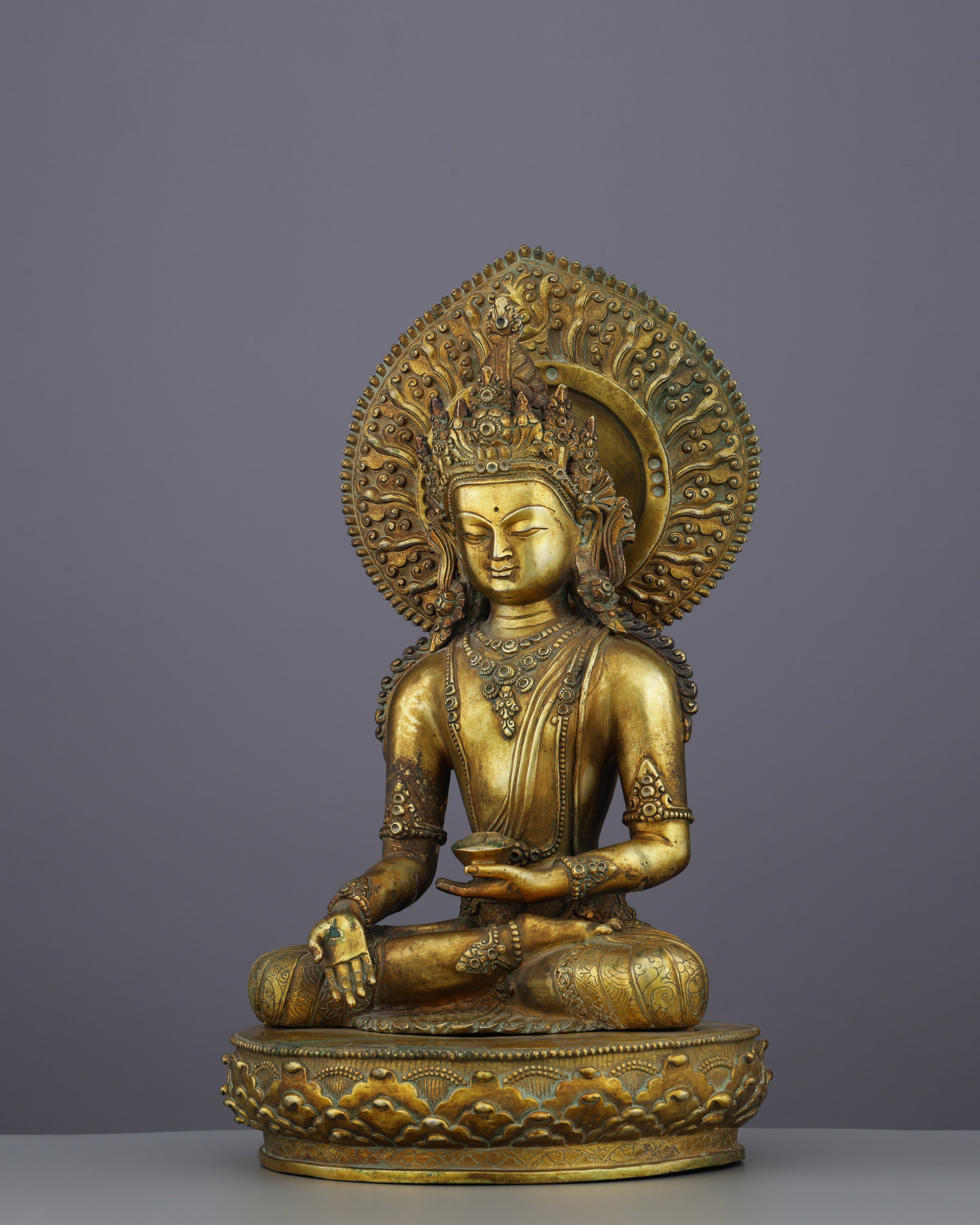 Antique Ratnasambhava Buddha Statue | A Treasure of Himalayan Artistry