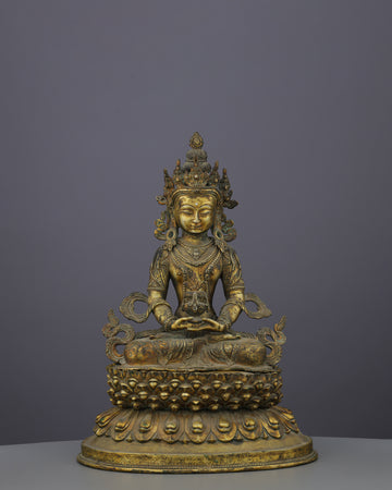 Antique Amitayus Statue | Eternal Life Buddha