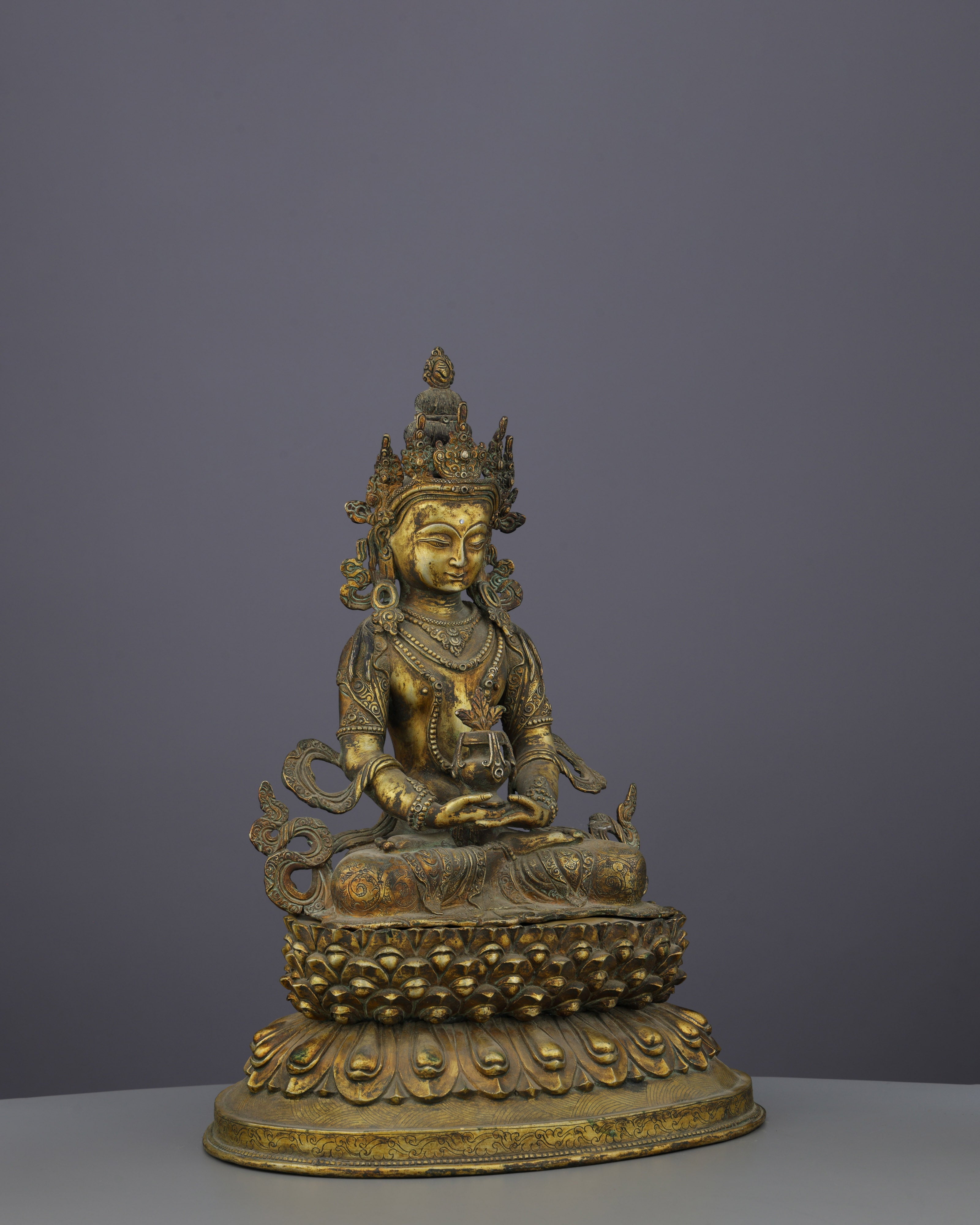 Antique Amitayus Statue | Eternal Life Buddha