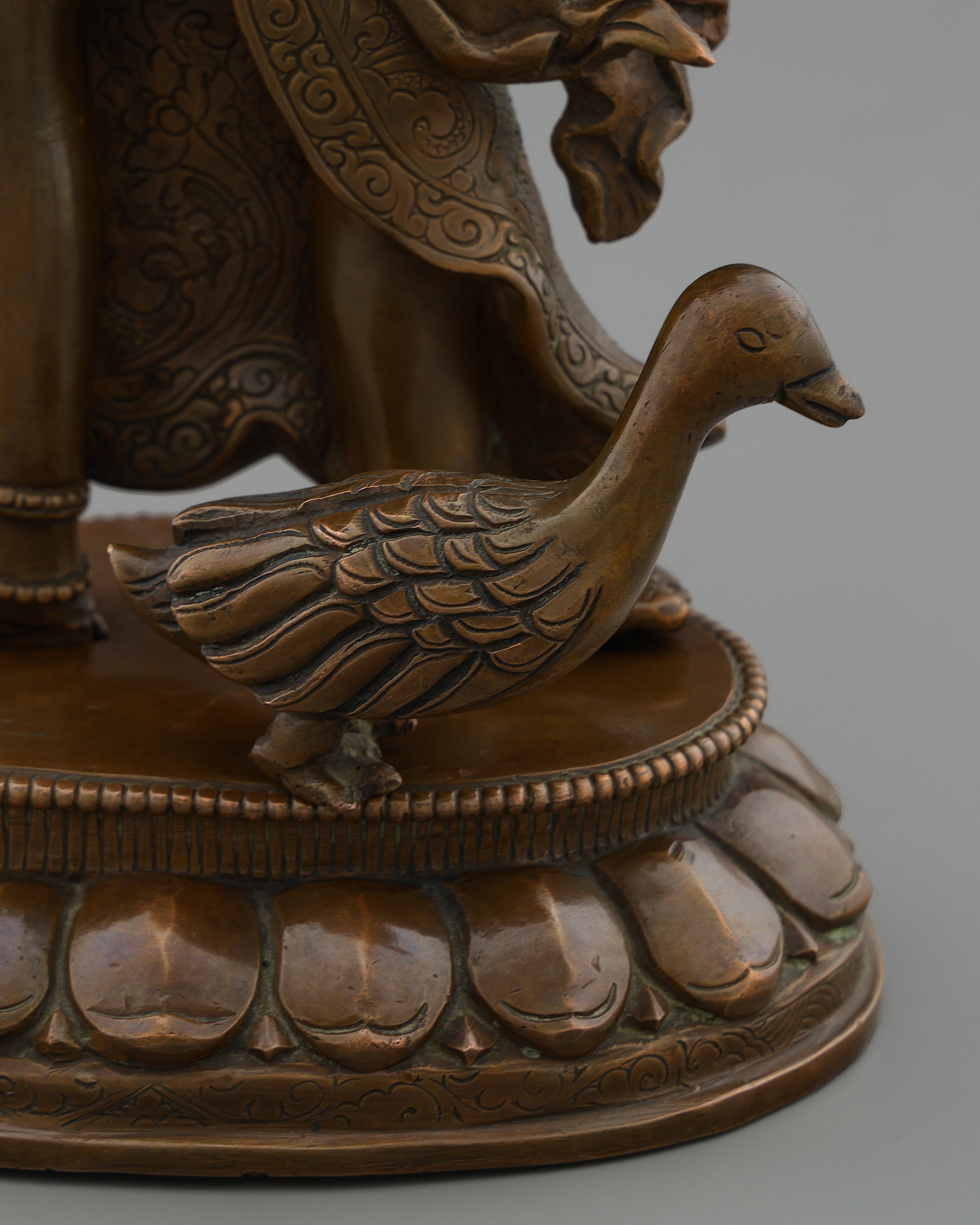 Oxidized Saraswati Statue | Divine Melody of Wisdom from Nepalese Artisans