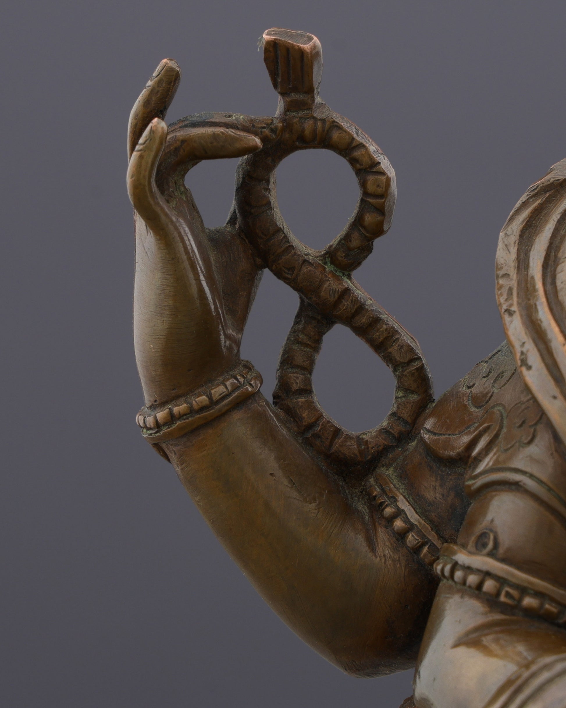 Oxidized Saraswati Statue | Divine Melody of Wisdom from Nepalese Artisans - Authentic Handcrafted Statue