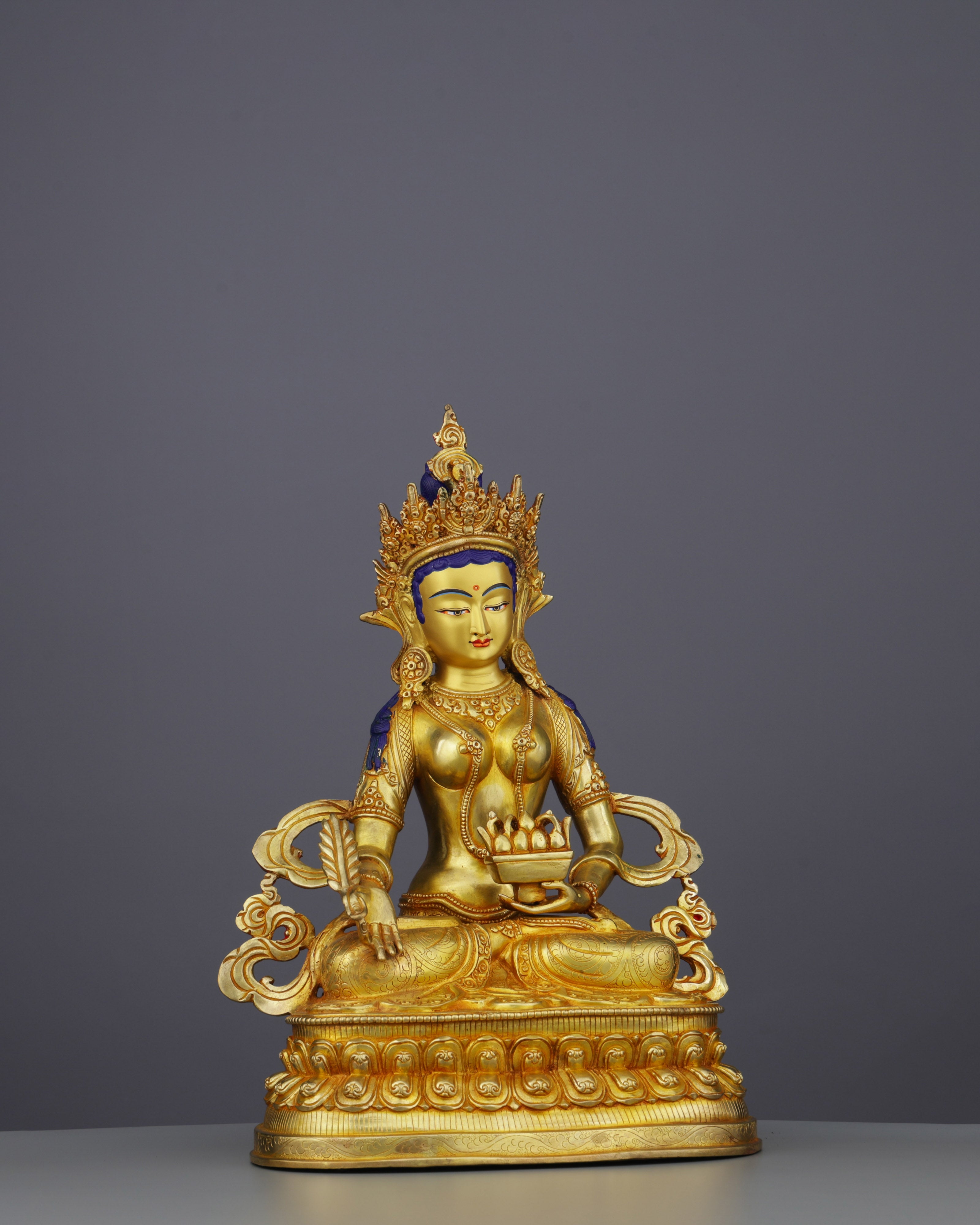 Norgyünma Statue | Handcrafted Golden Goddess of Healing and Prosperity