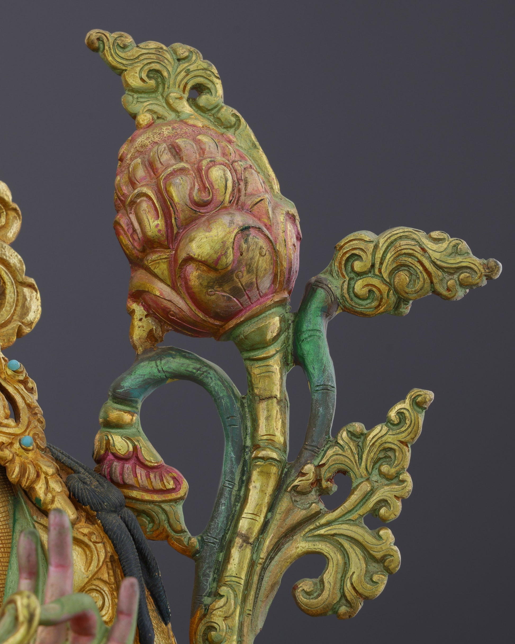 Divine Grace Embodied | Exquisite Handcrafted Green Tara Statue - Authentic Handcrafted Statue