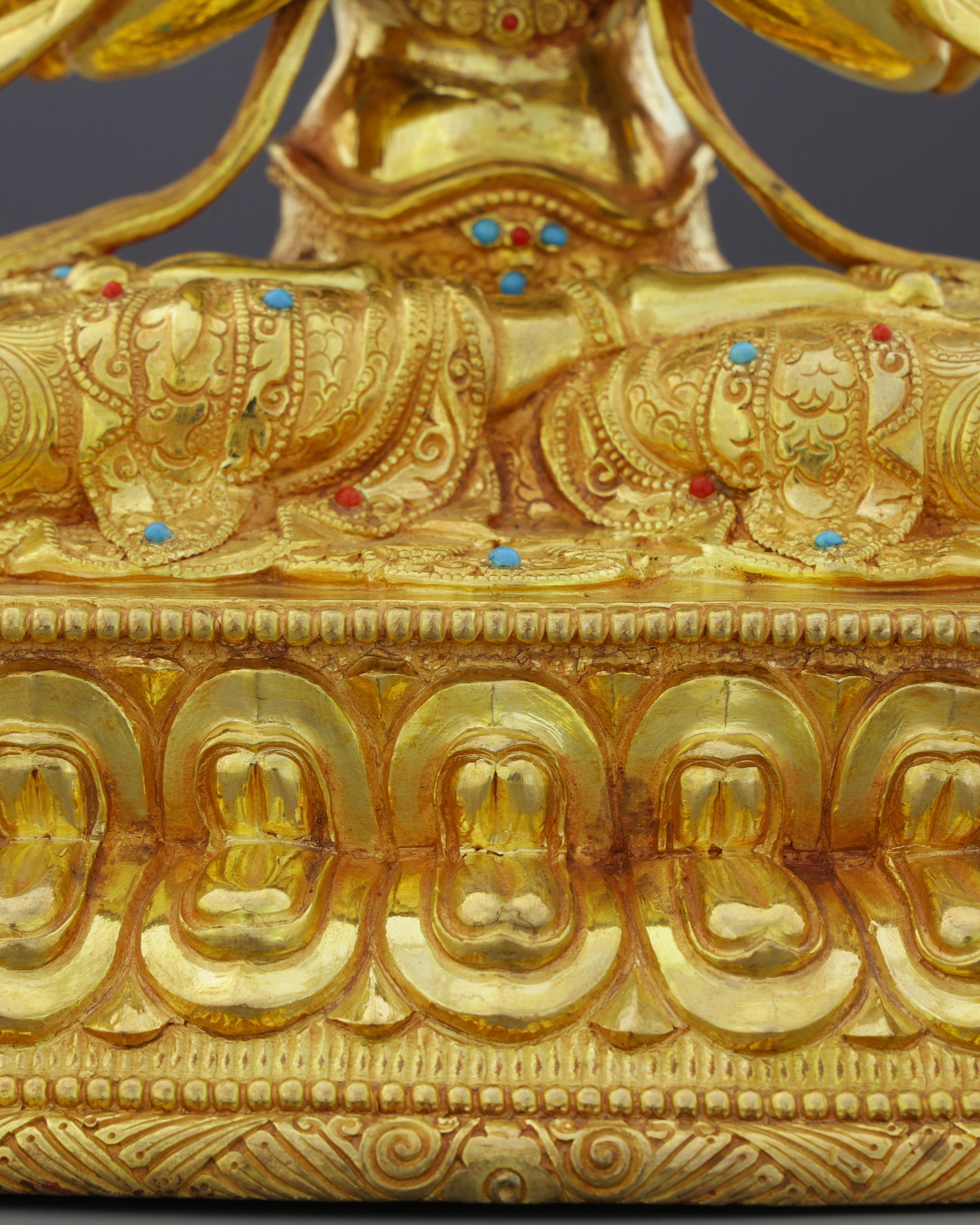 Chengresi Statue | Divine Compassion in Golden Splendor - Authentic Handcrafted Statue