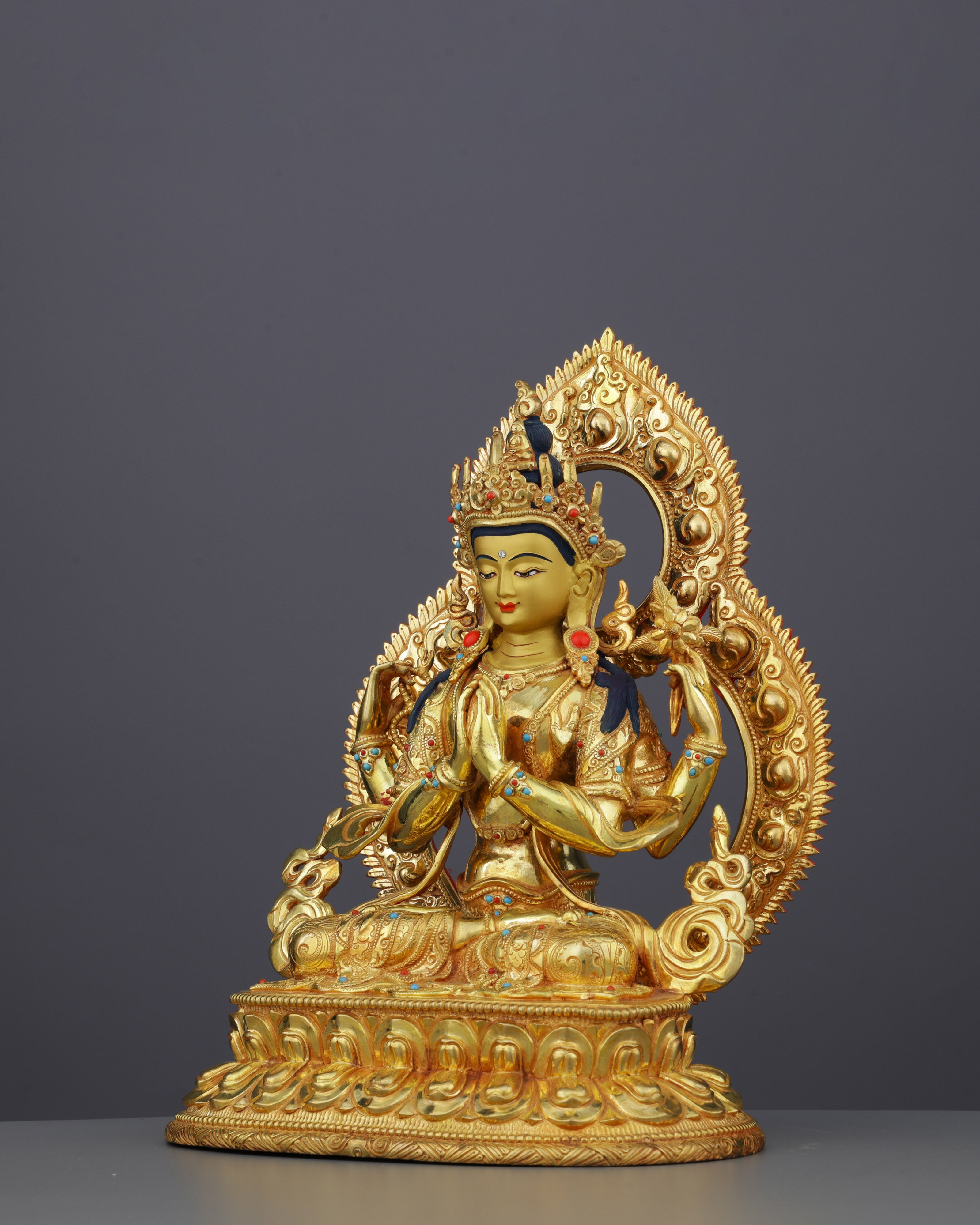 Chengresi Statue | Divine Compassion in Golden Splendor