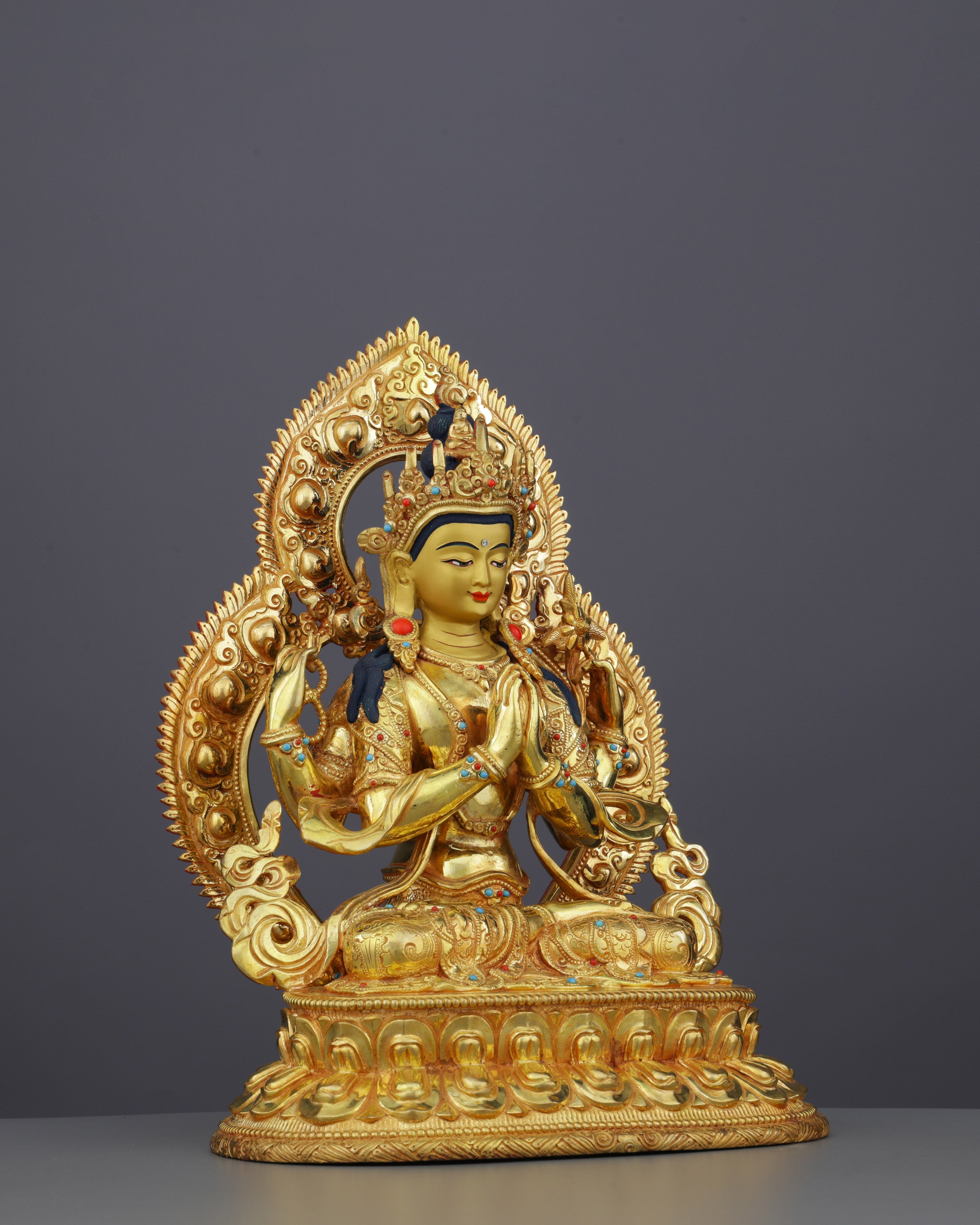 Chengresi Statue | Divine Compassion in Golden Splendor