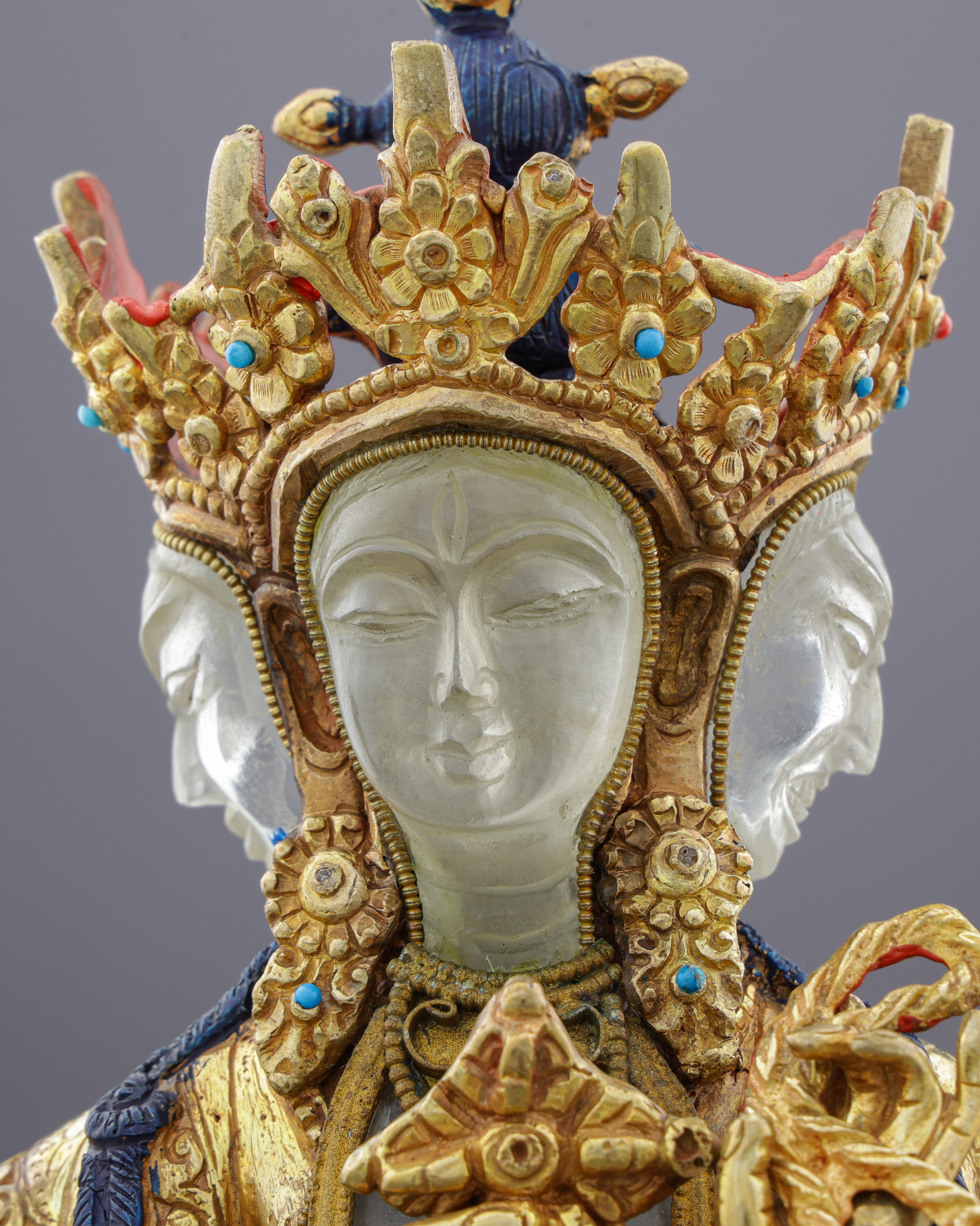 Crystal Namgyal Statue | Celestial Victory Over Death