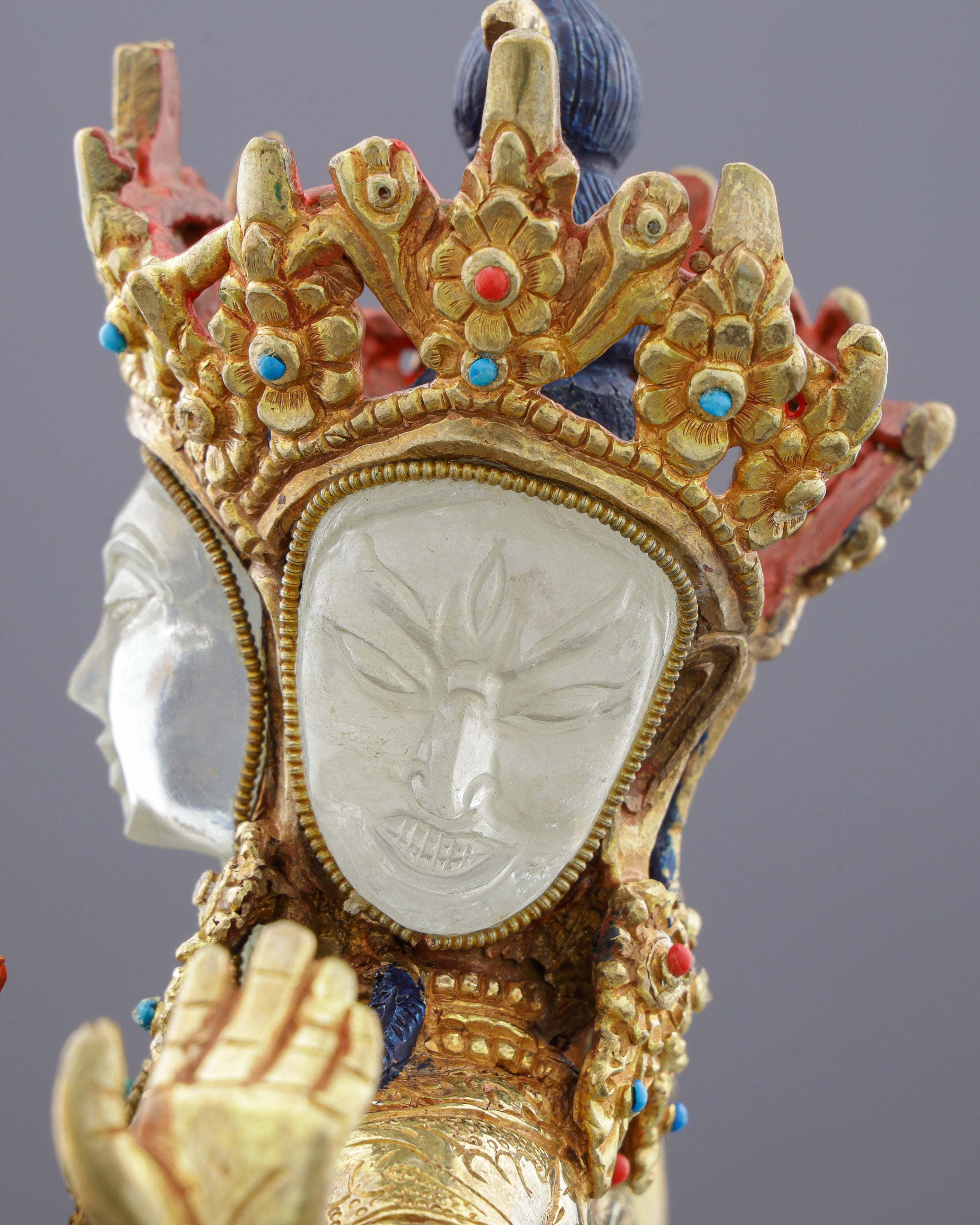 Crystal Namgyal Statue | Celestial Victory Over Death