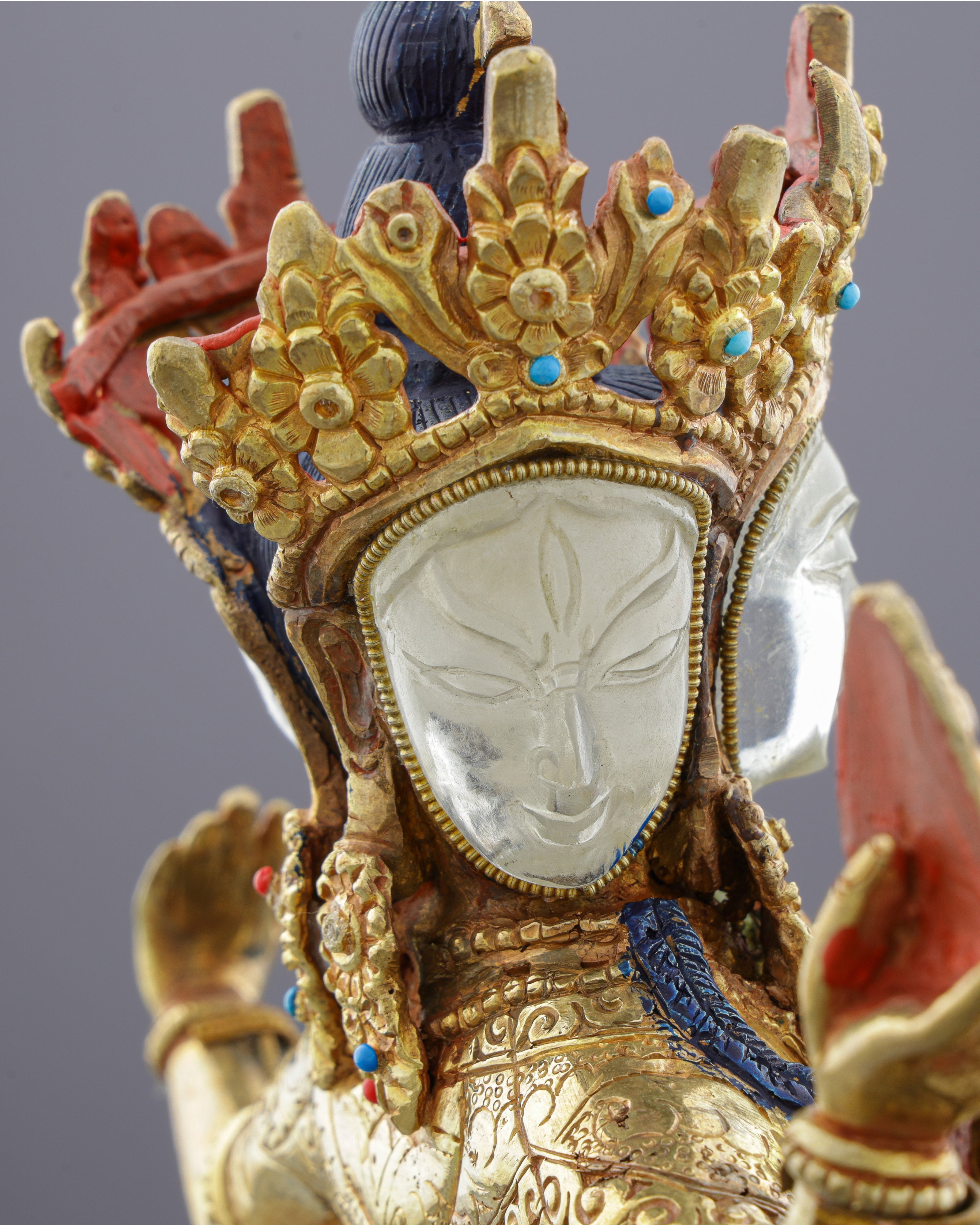 Crystal Namgyal Statue | Celestial Victory Over Death