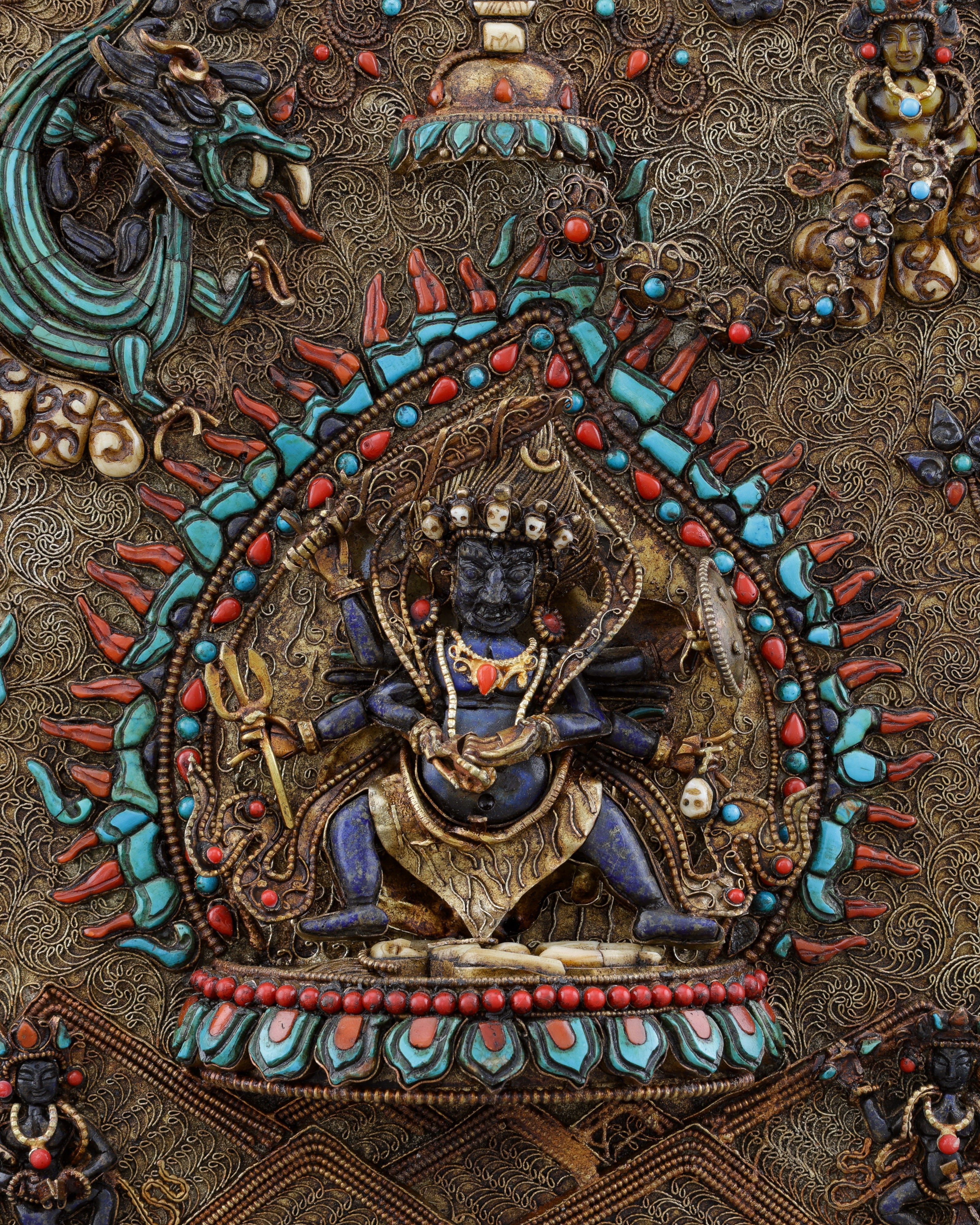 Divine Protection Enshrined | Majestic Tibetan Mahakala Gau
