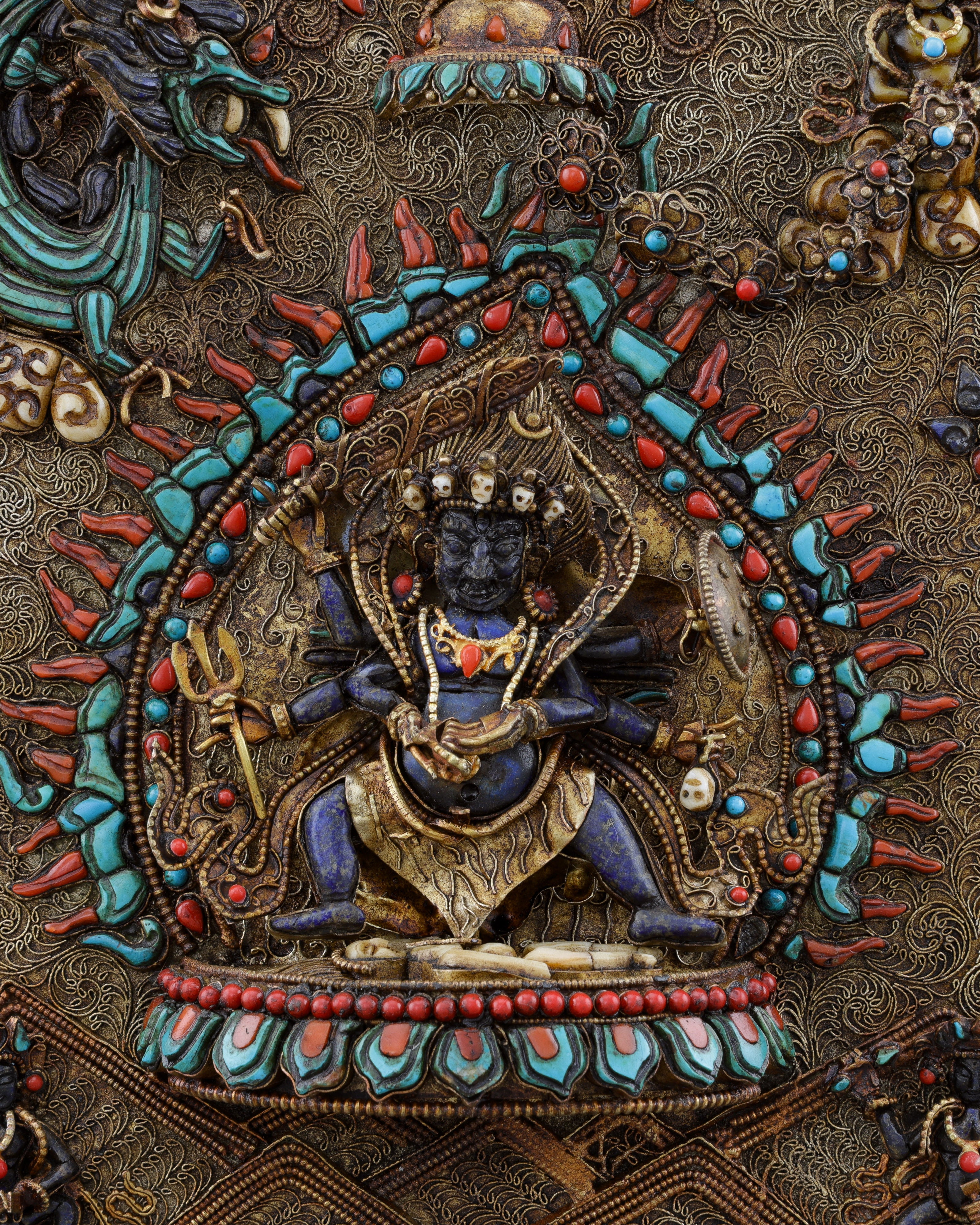 Divine Protection Enshrined | Majestic Tibetan Mahakala Gau