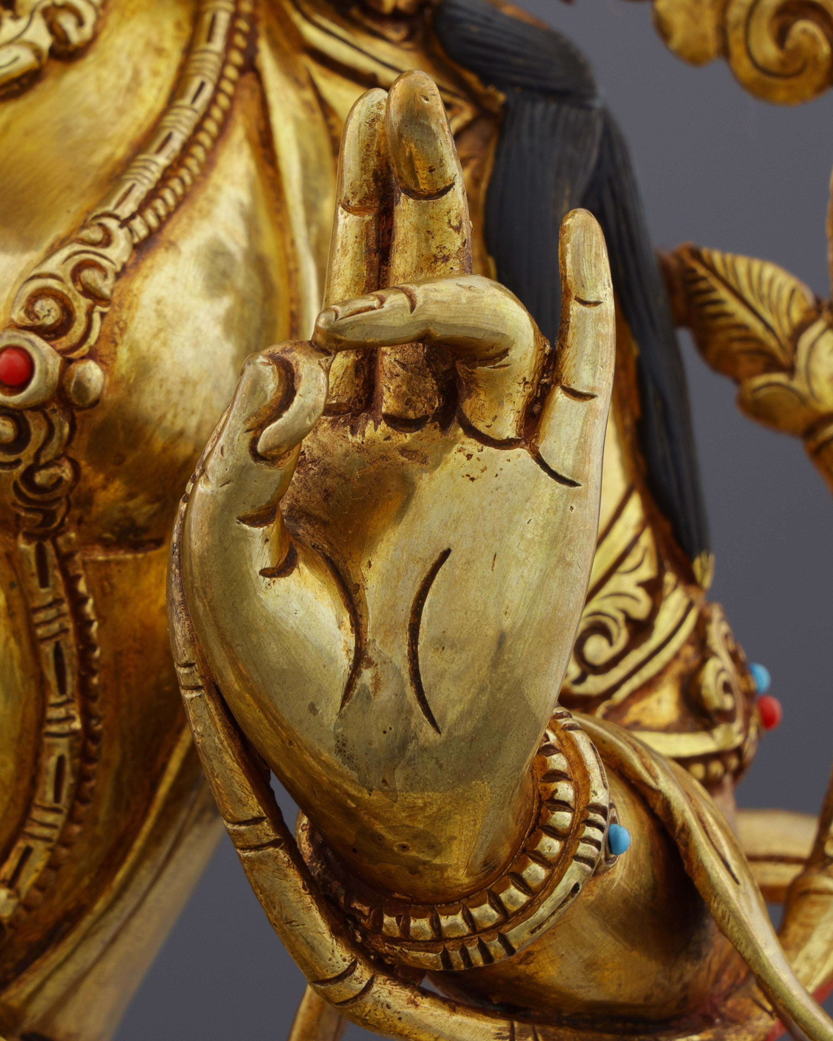 Invoke Gentle Liberation | Exquisite 24K Gold Gilded Green Tara Statue