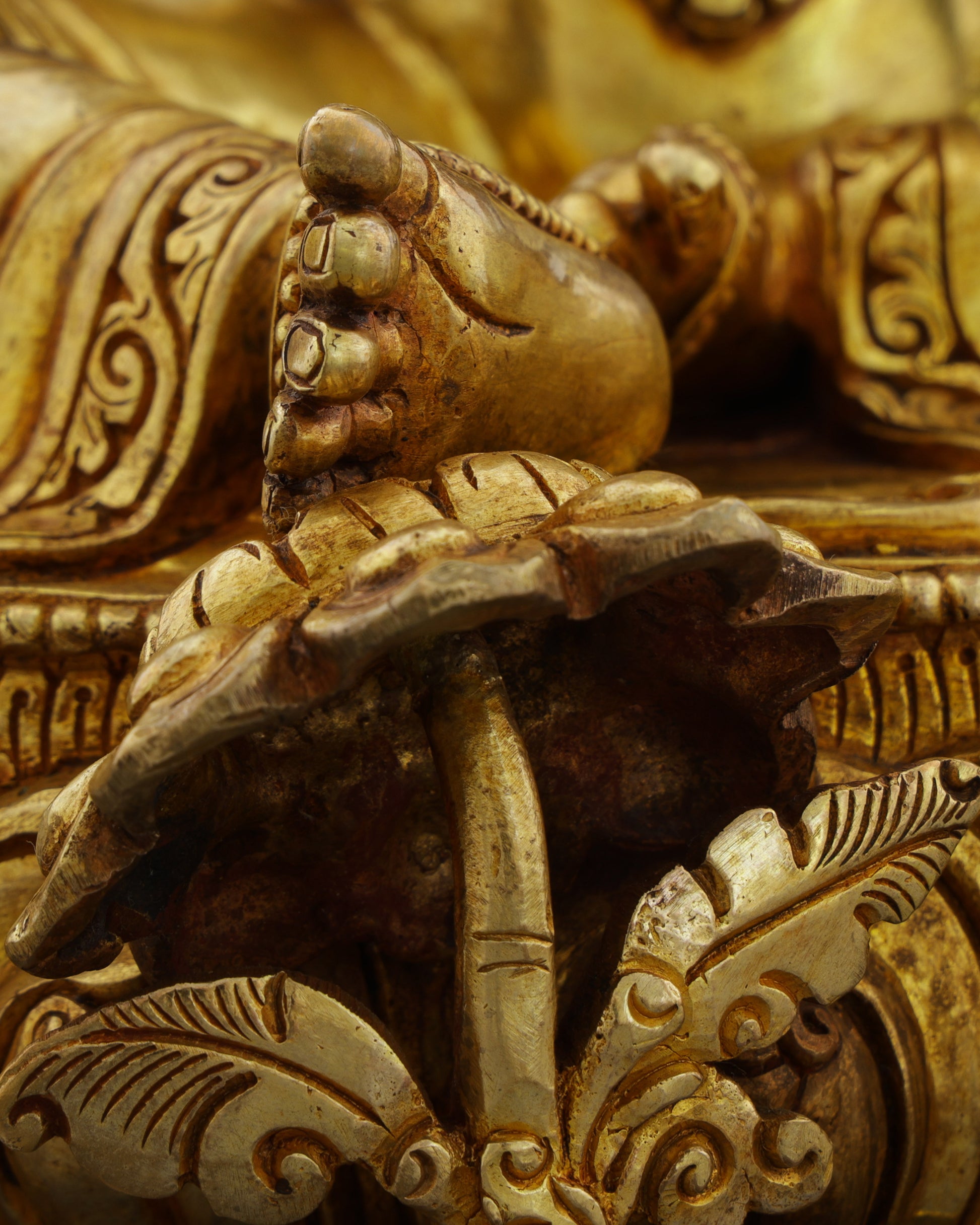 Invoke Gentle Liberation | Exquisite 24K Gold Gilded Green Tara Statue - Authentic Handcrafted Statue