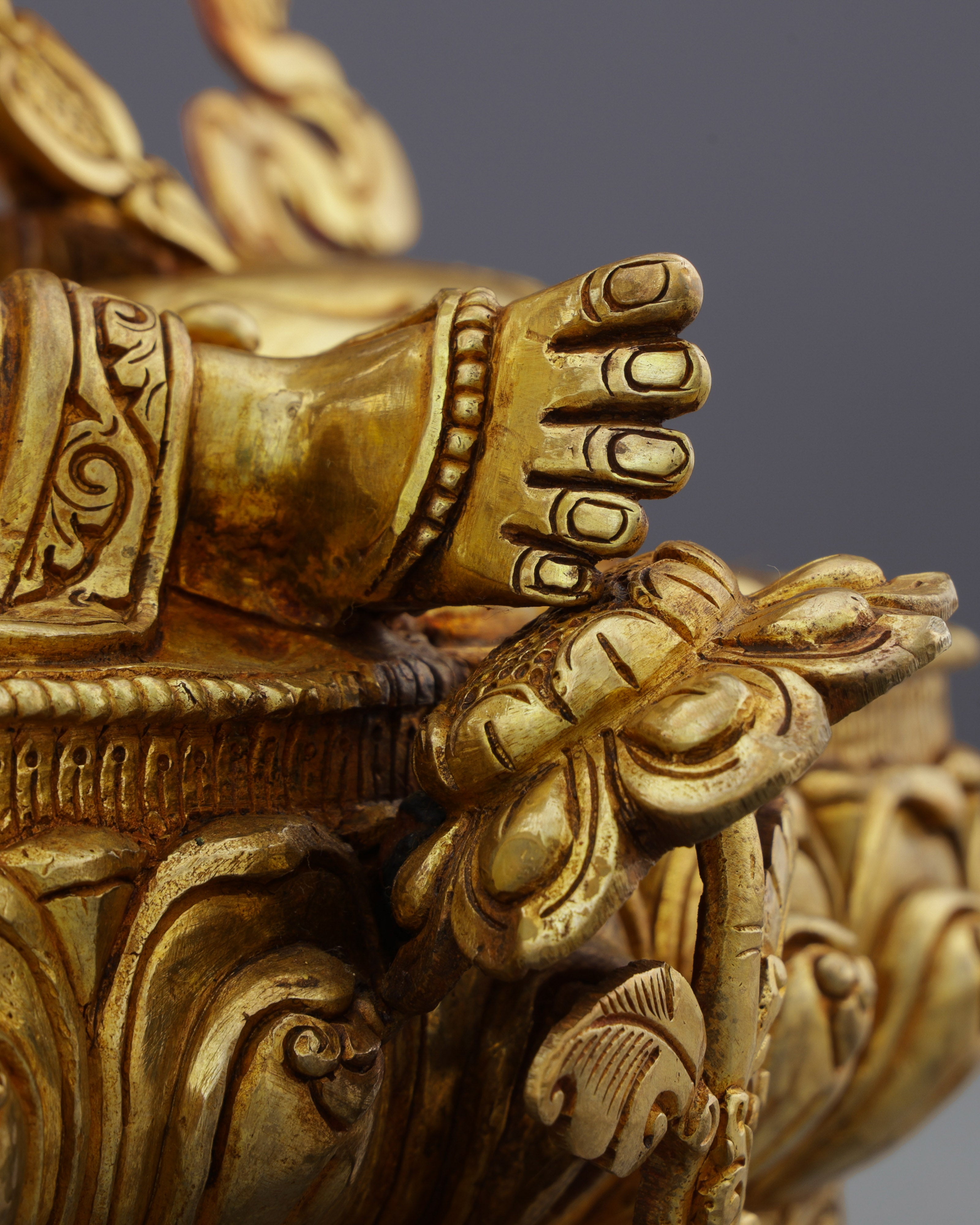 Invoke Gentle Liberation | Exquisite 24K Gold Gilded Green Tara Statue
