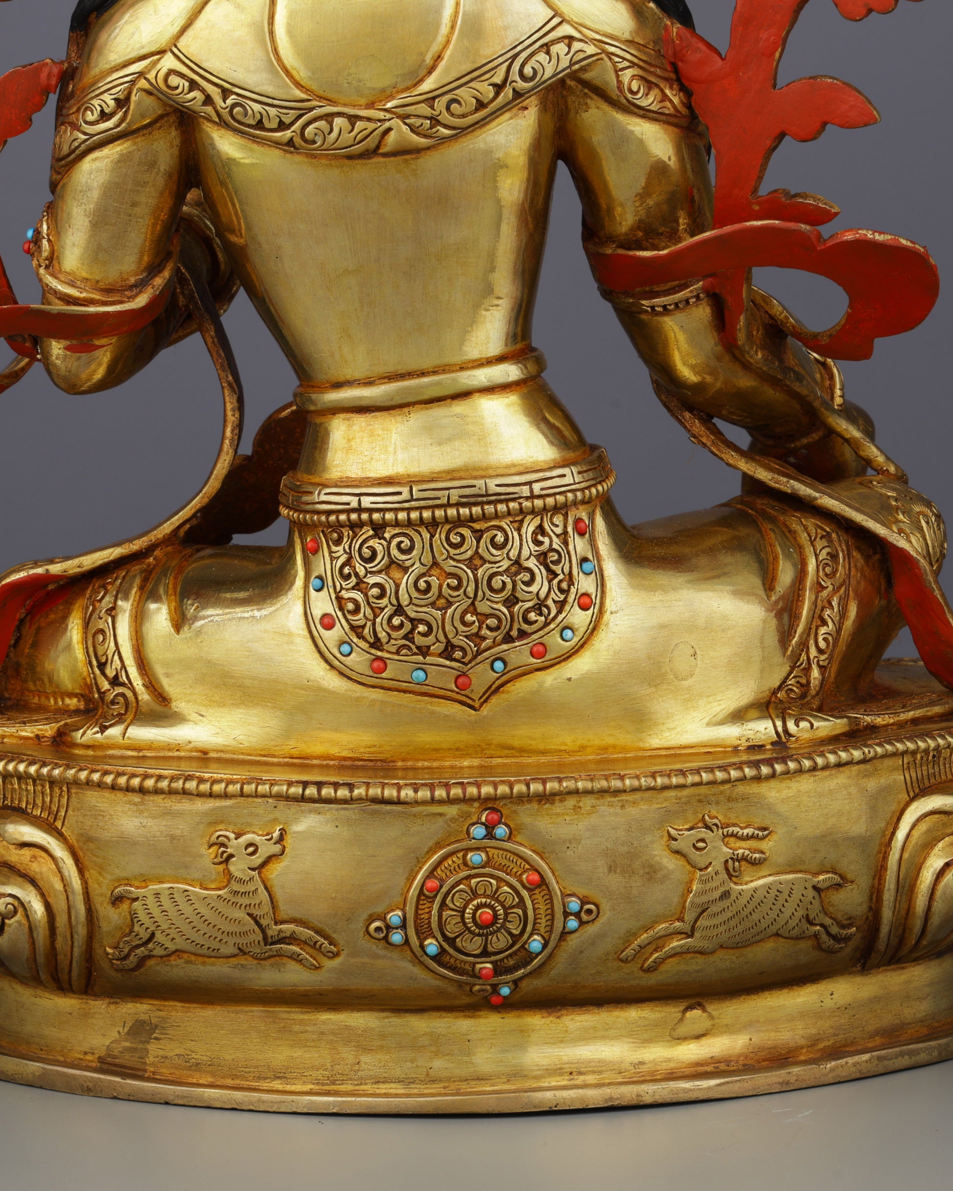 Invoke Gentle Liberation | Exquisite 24K Gold Gilded Green Tara Statue - Authentic Handcrafted Statue