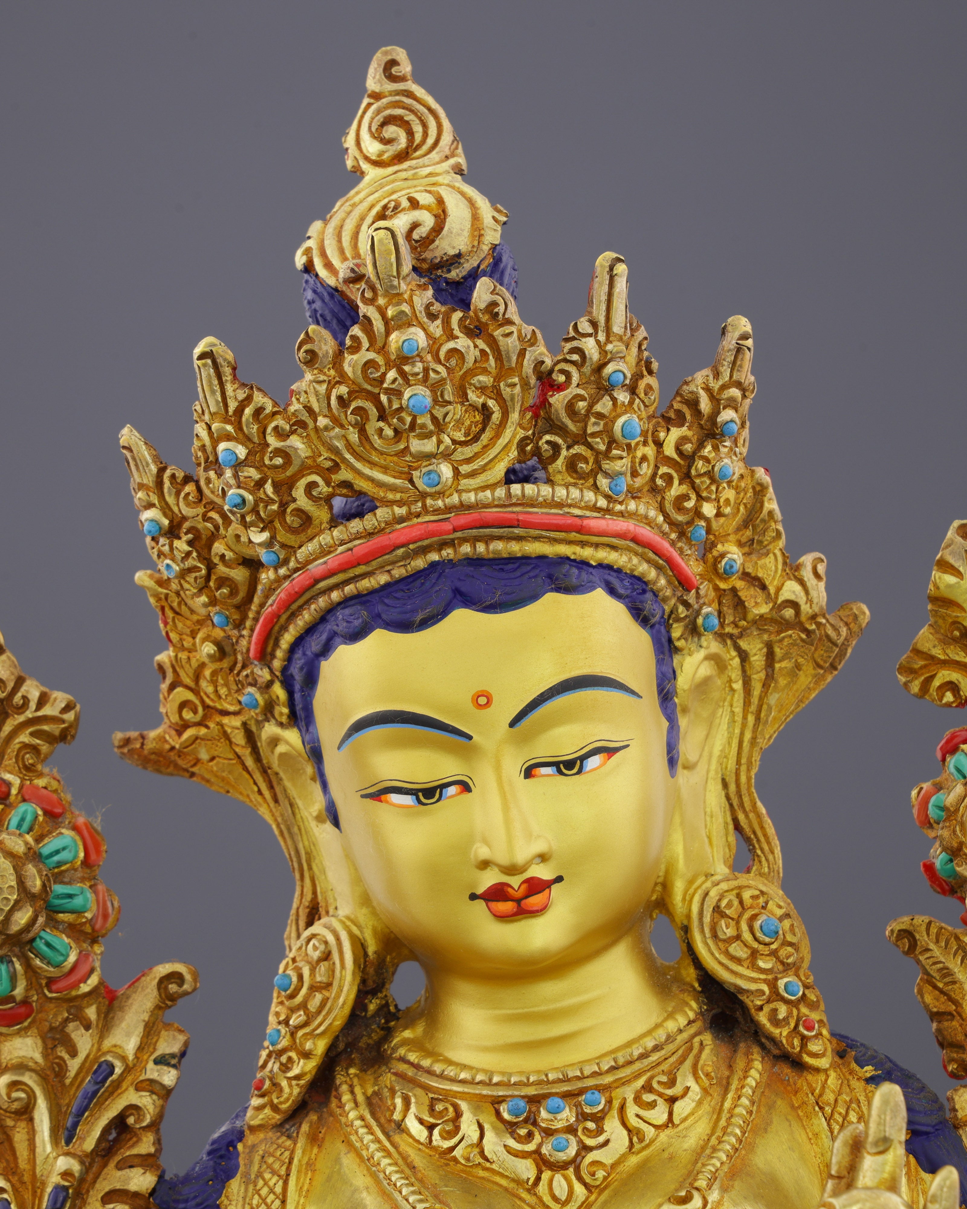 Divine Green Tara Statue | Radiant Nepalese Masterpiece of Compassion and Protection