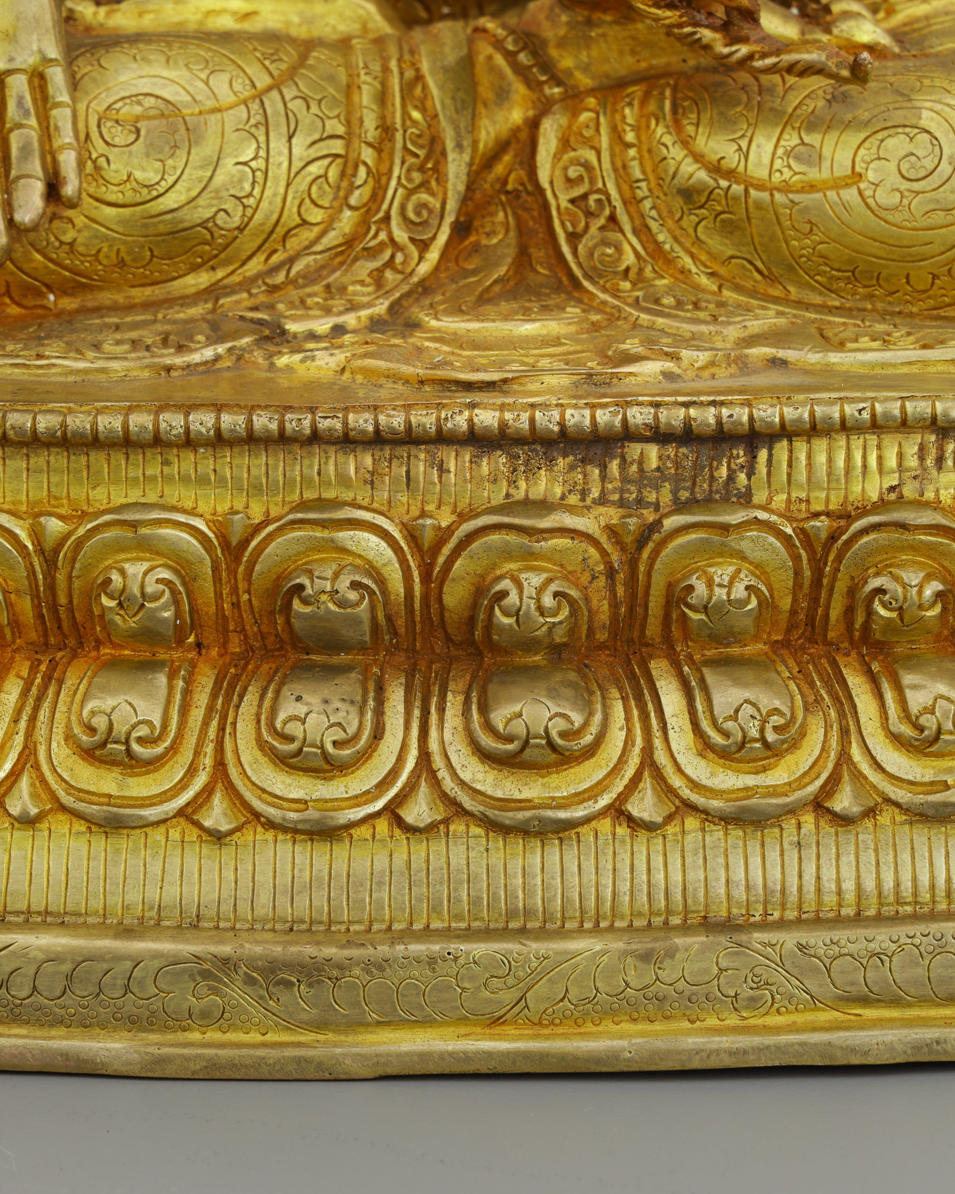 Six-Armed Compassion | Exquisite Nepalese Shadbhuja Avalokiteshvara Statue in 24K Gold - Authentic Handcrafted Statue
