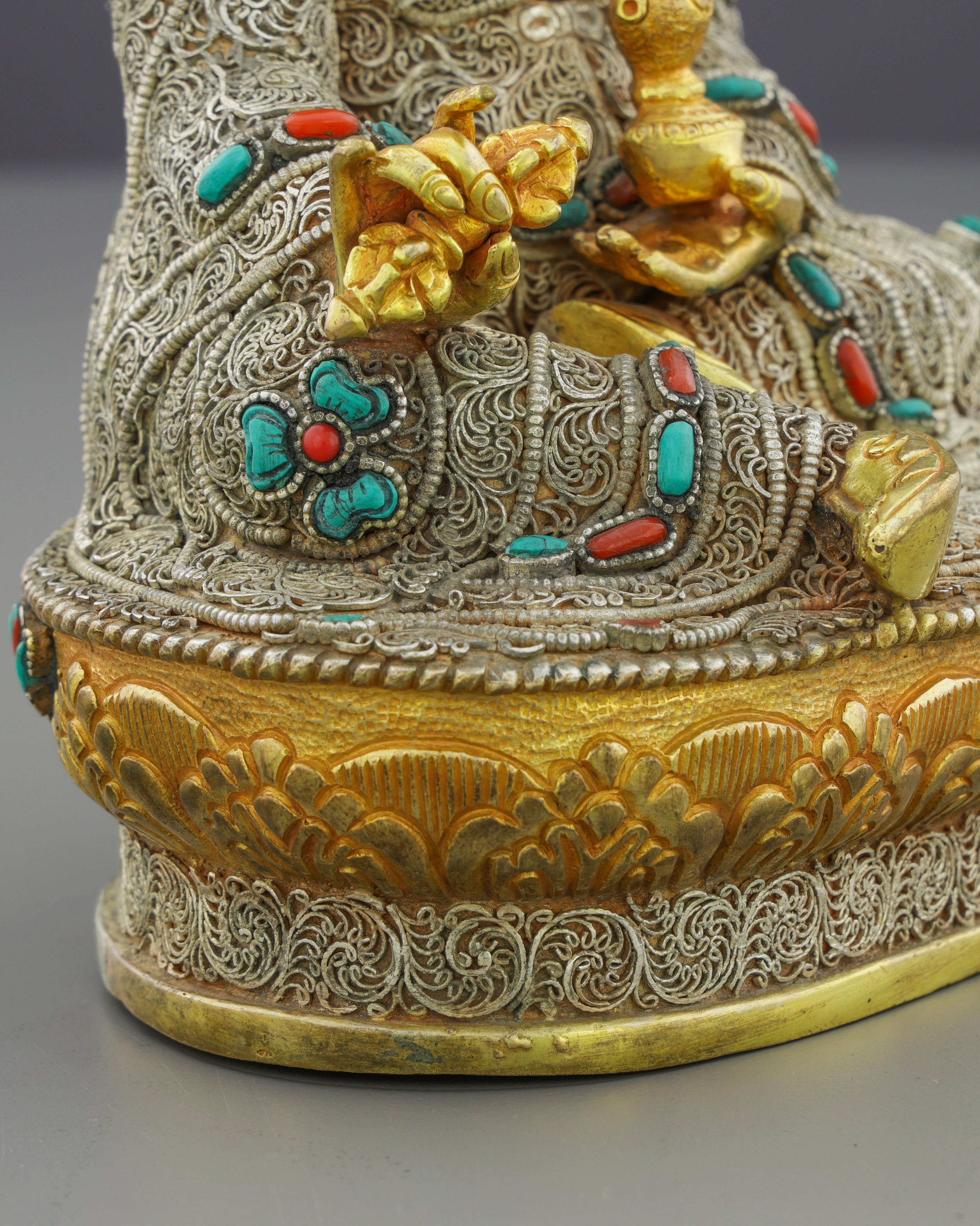 Exquisite Guru Rinpoche Statue | A Masterpiece of Nepalese Sacred Artistry