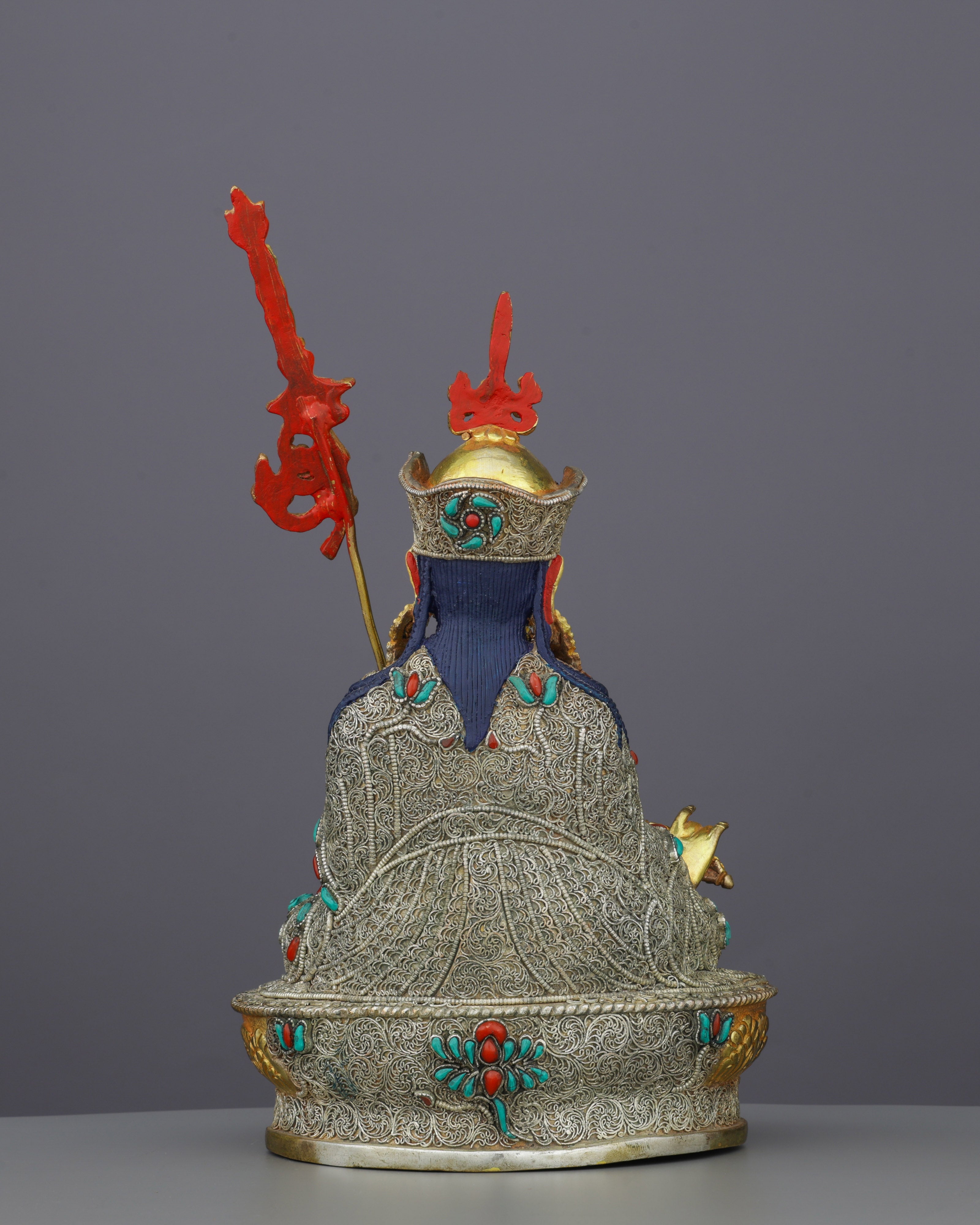 Exquisite Guru Rinpoche Statue | A Masterpiece of Nepalese Sacred Artistry