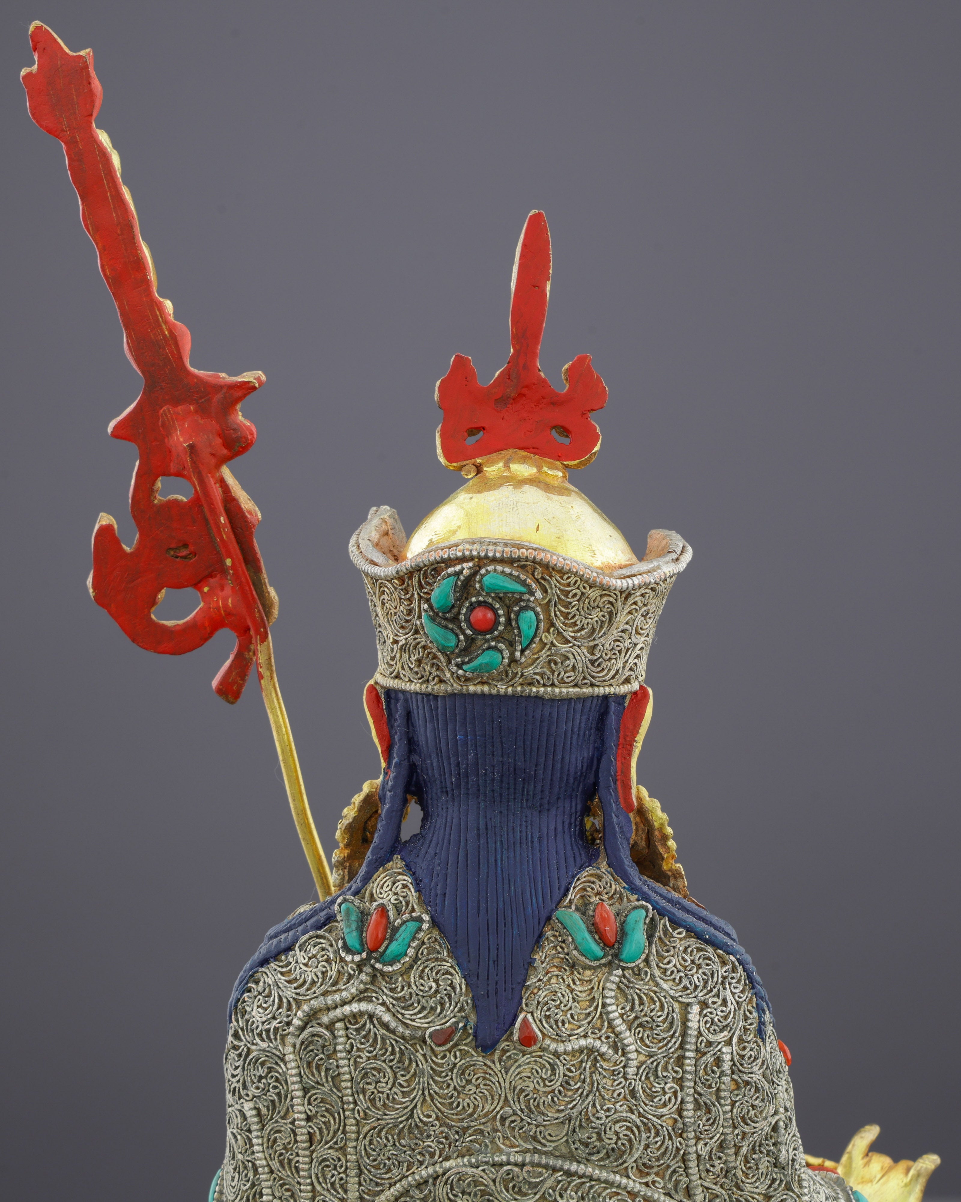 Exquisite Guru Rinpoche Statue | A Masterpiece of Nepalese Sacred Artistry