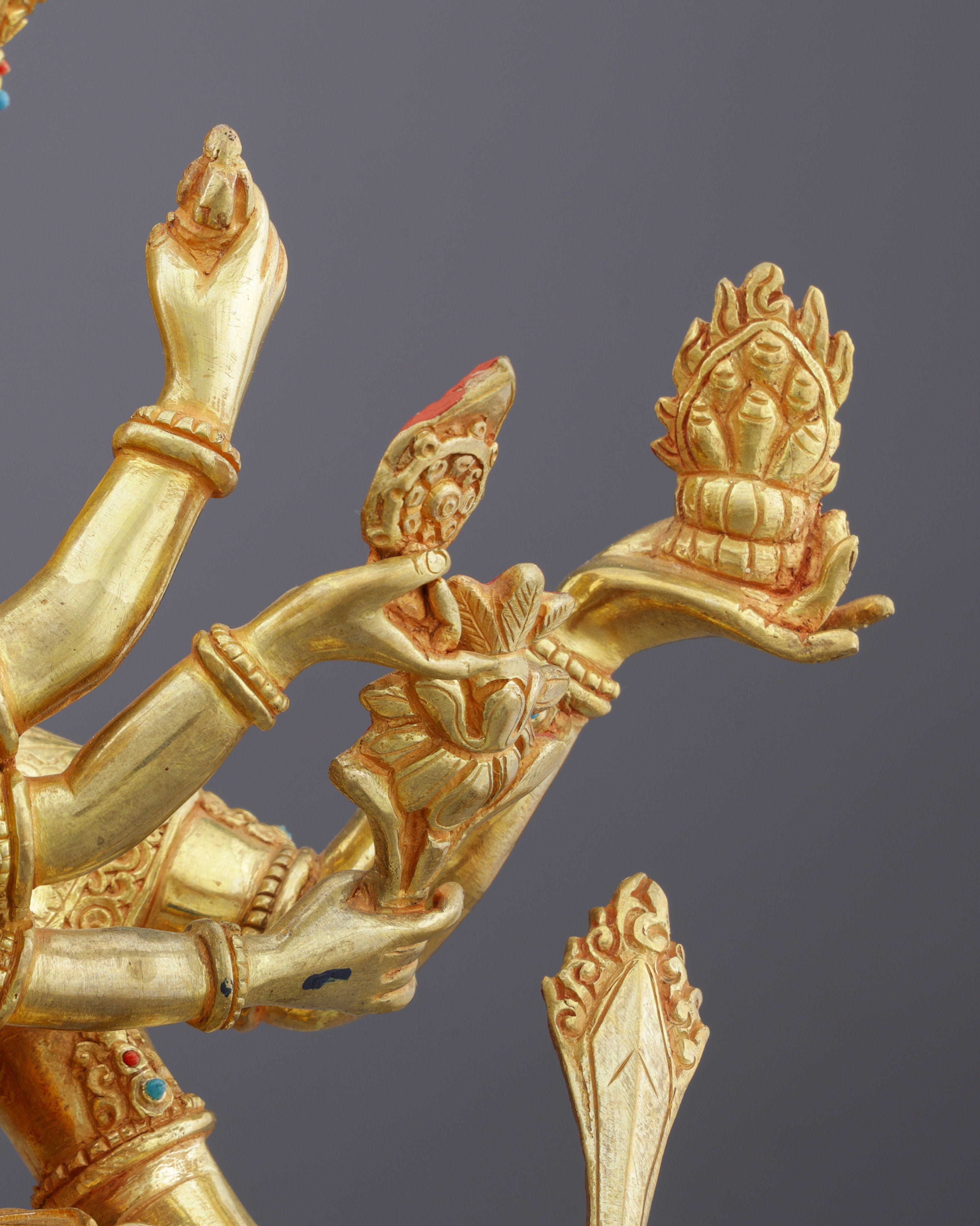 Supreme Union | Magnificent Nepalese Guhyasamaja Yab-Yum Statue in 24K Gold