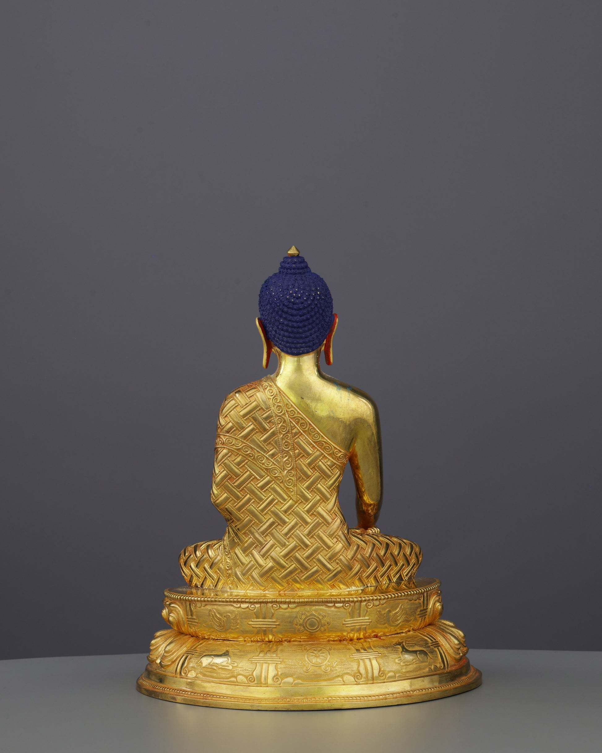 Radiant Enlightenment | Handcrafted Nepalese Sakyamuni Buddha Statue in 24K Gold - Authentic Handcrafted Statue