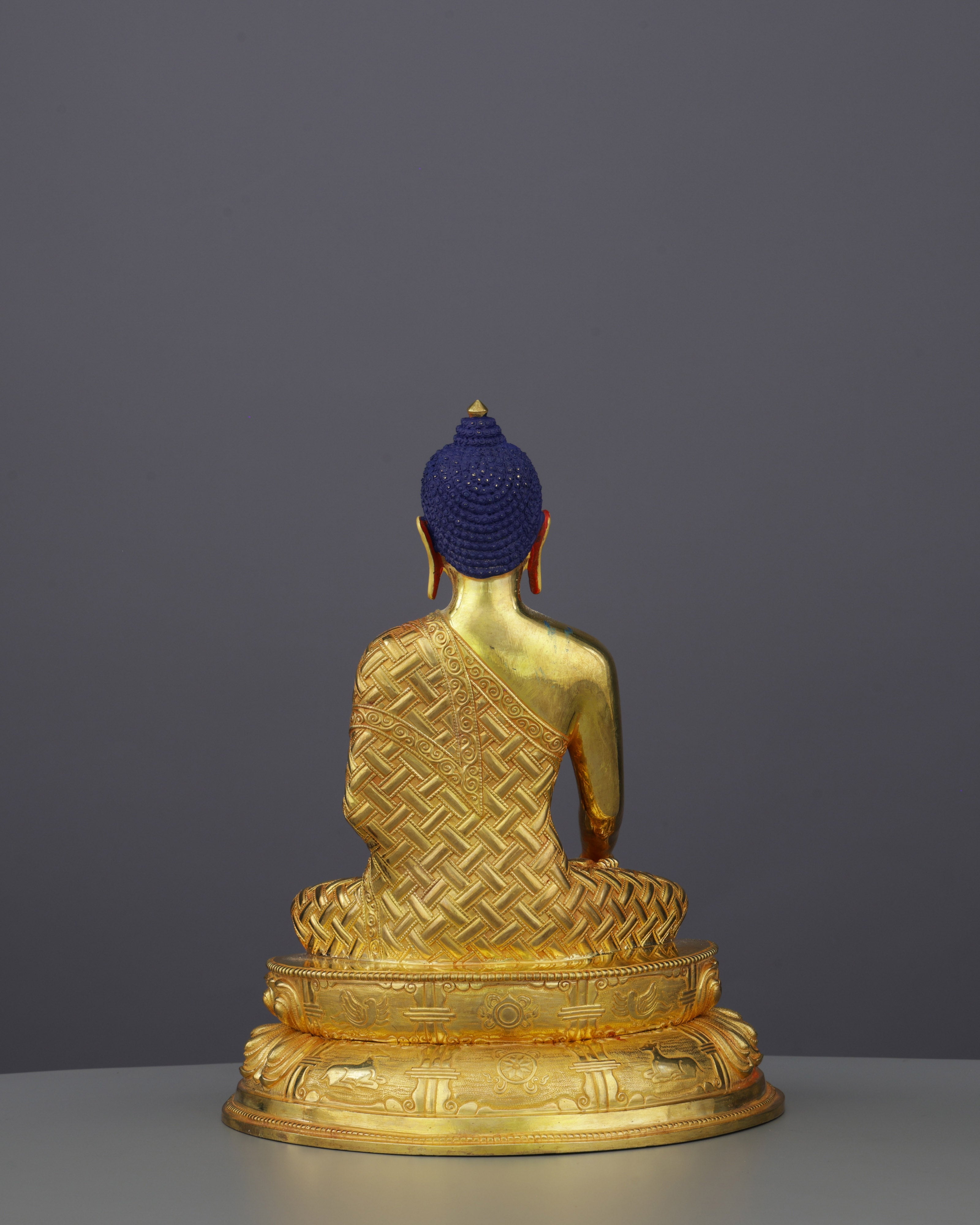 Radiant Enlightenment | Handcrafted Nepalese Sakyamuni Buddha Statue in 24K Gold