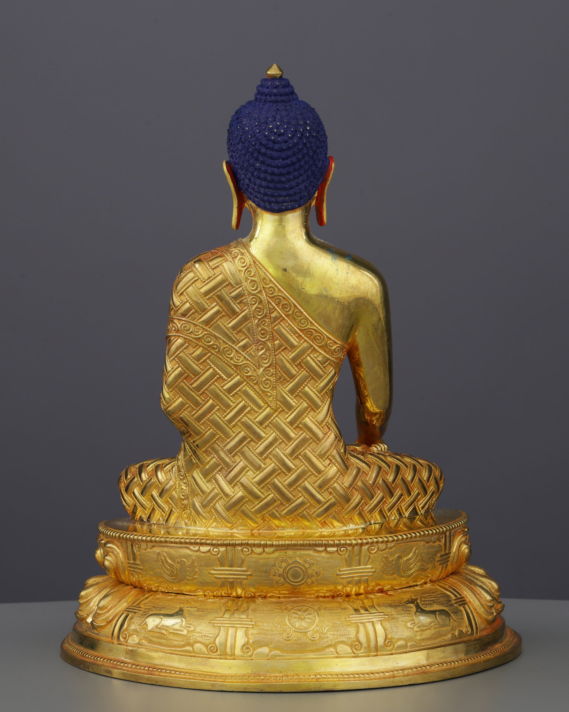 Radiant Enlightenment | Handcrafted Nepalese Sakyamuni Buddha Statue in 24K Gold - Authentic Handcrafted Statue