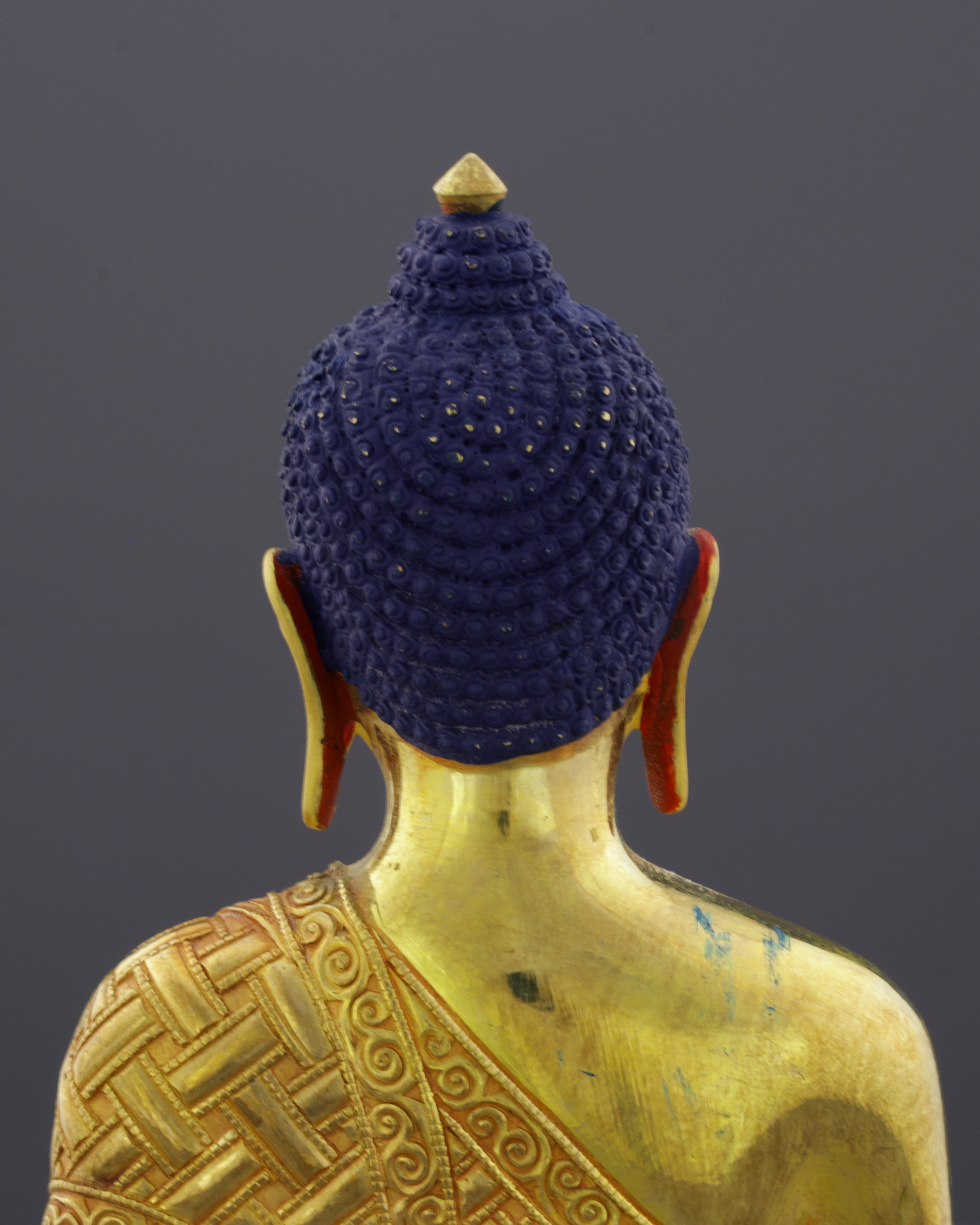 Radiant Enlightenment | Handcrafted Nepalese Sakyamuni Buddha Statue in 24K Gold